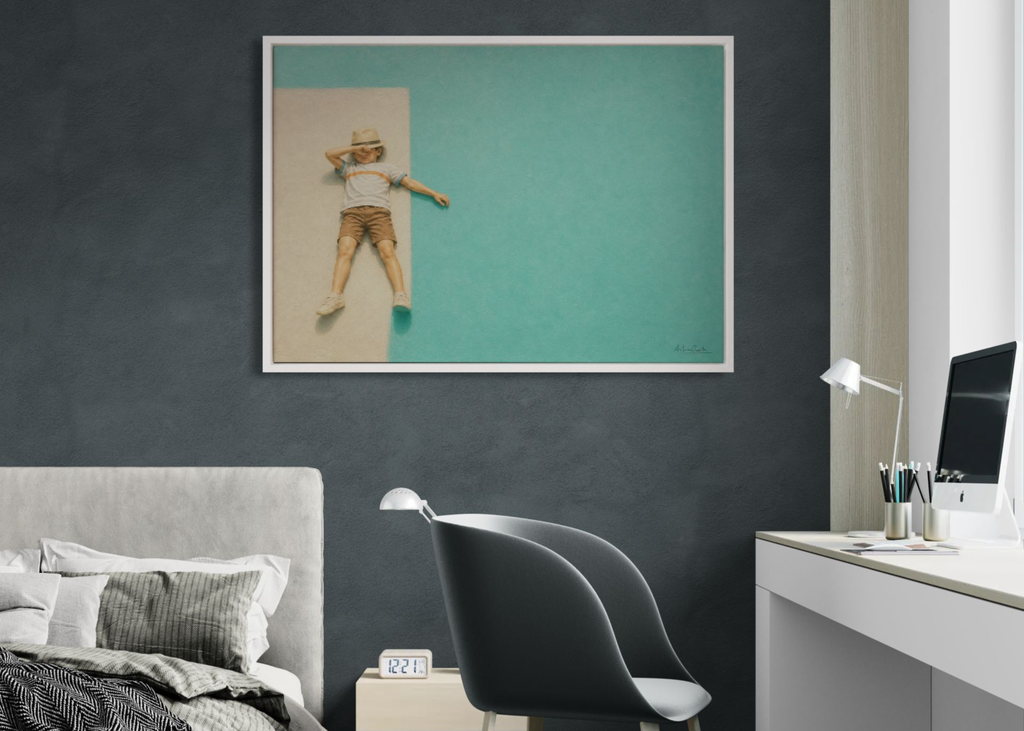 Childhood Memories VII | Framed Canvas | Minimalist Child Wall Art | Nostalgic Artwork