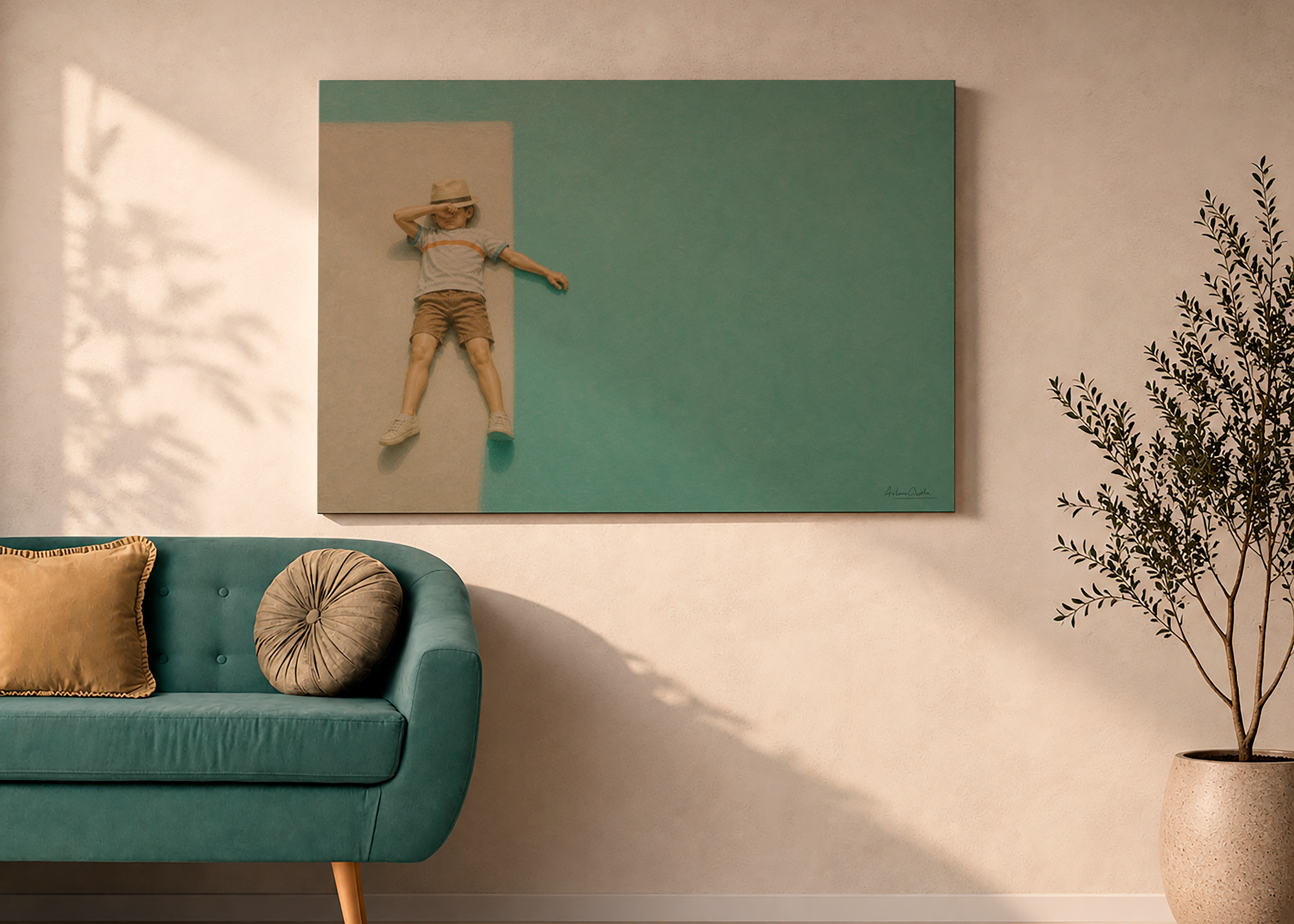 Childhood Memories VII | Canvas Print | Stretched Canvas | Minimalist Wall Art | Nostalgic Child Artwork | Museum-Quality Giclée Canvas