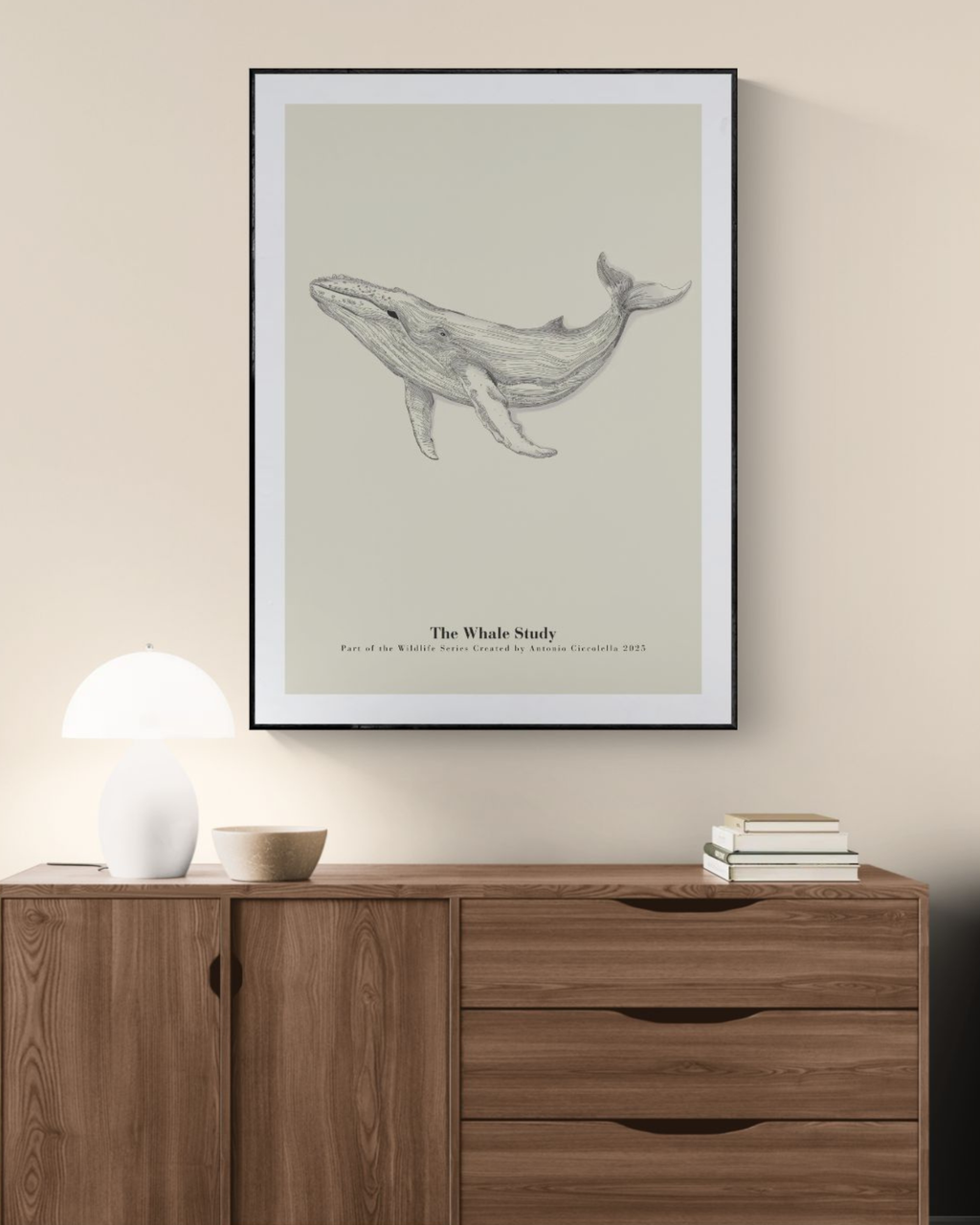 The Whale Study | Framed Whale Wall Art