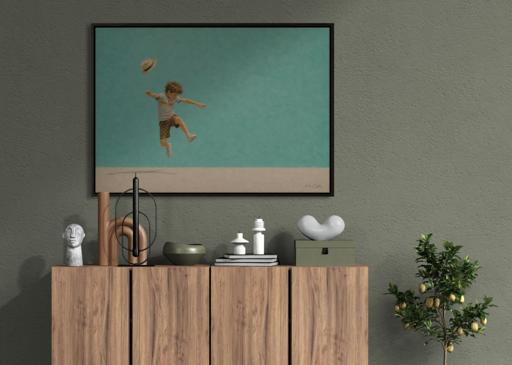 Childhood Memories VI | Framed Canvas | Minimalist Child Wall Art | Nostalgic Artwork
