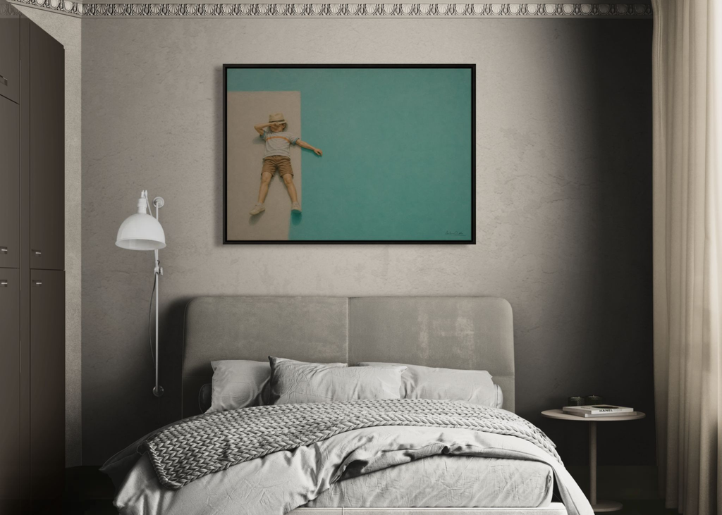 Childhood Memories VII | Framed Canvas | Minimalist Child Wall Art | Nostalgic Artwork