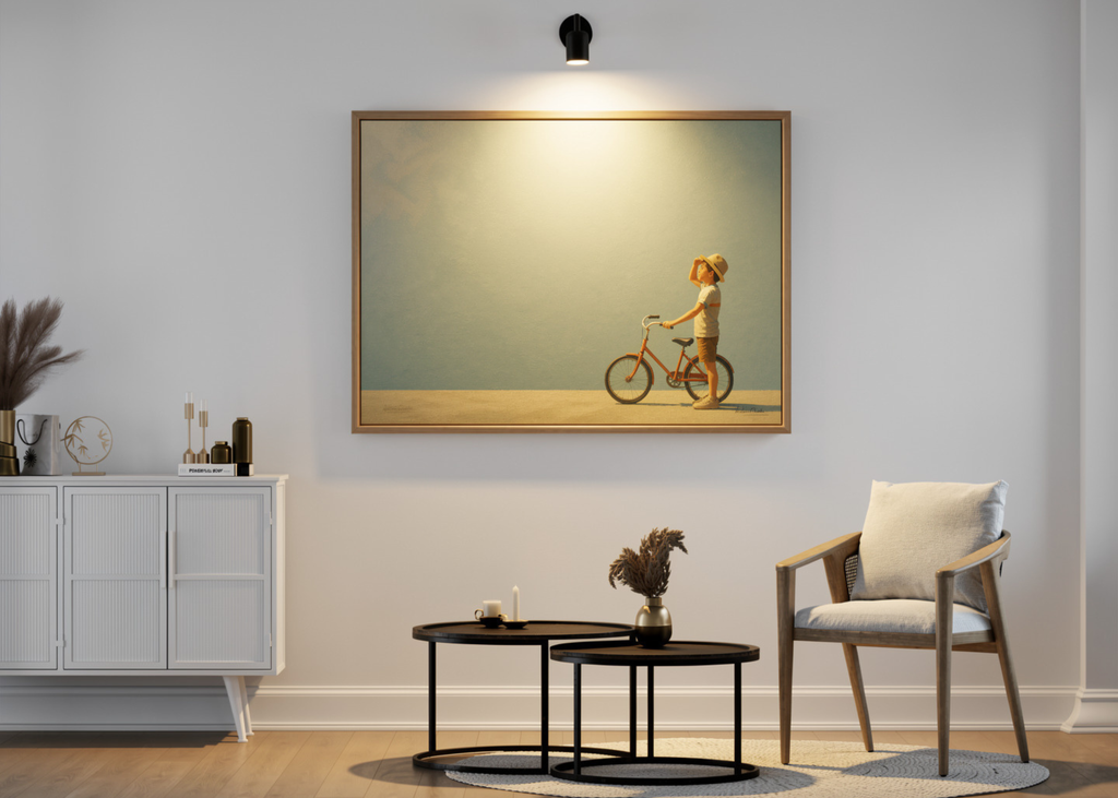 Childhood Memories V | Framed Canvas | Minimalist Child Wall Art | Nostalgic Artwork
