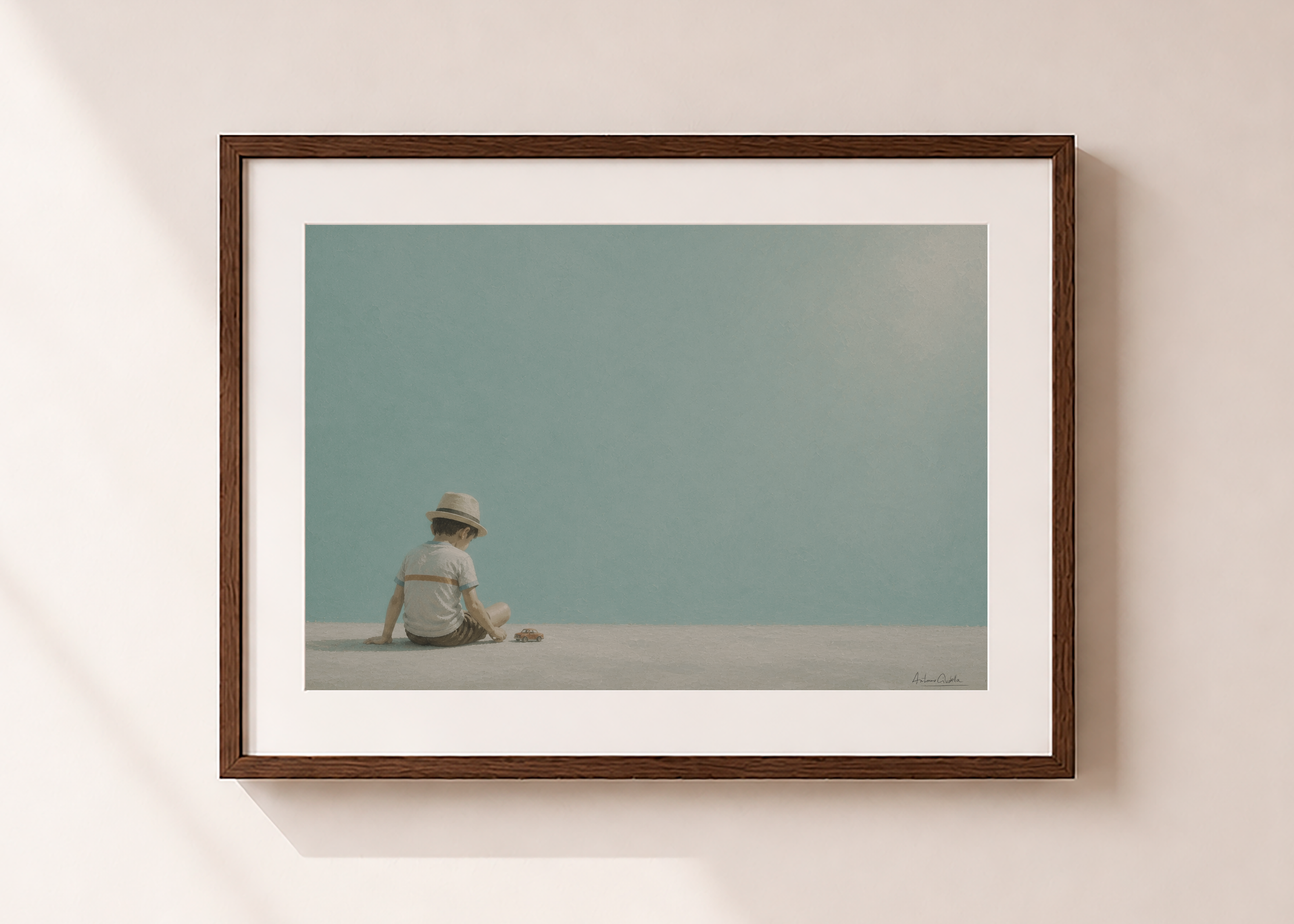 Childhood Memories IV | Framed Fine Art Print | Minimalist Wall Art | Nostalgic Child Artwork | Museum-Quality Giclée Print