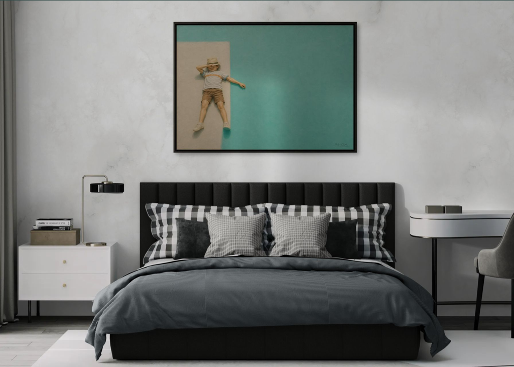Childhood Memories VII | Framed Canvas | Minimalist Child Wall Art | Nostalgic Artwork