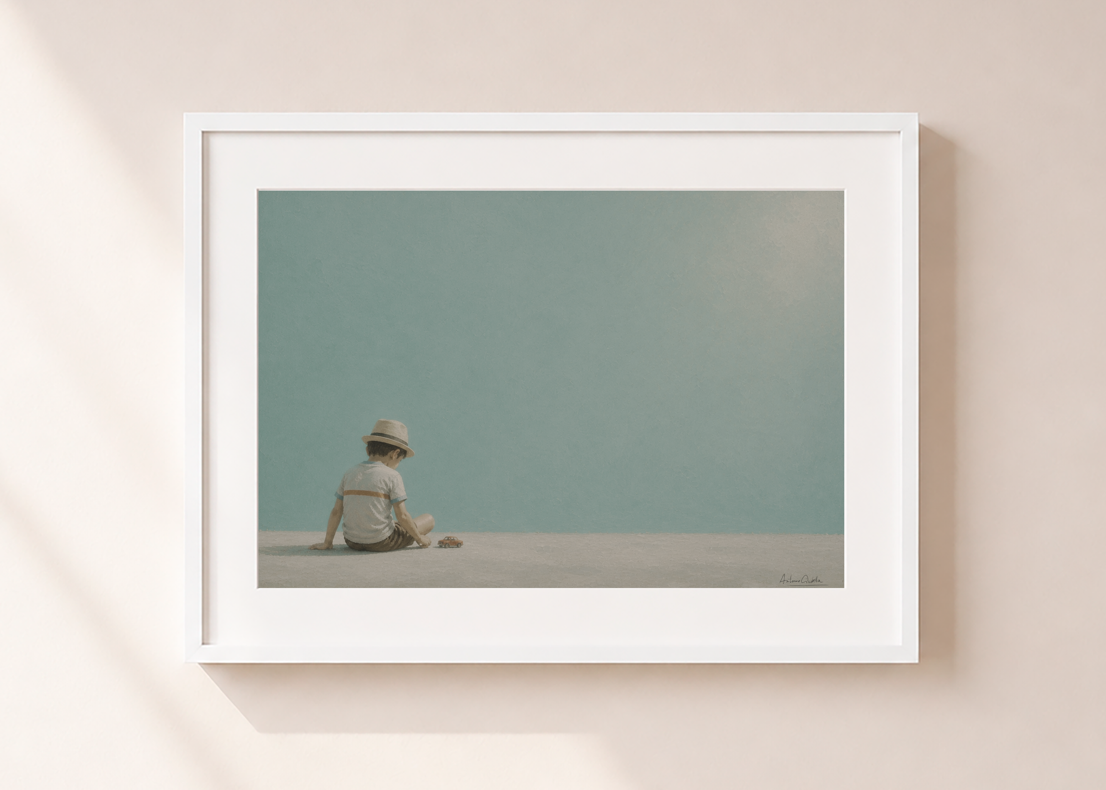 Childhood Memories IV | Framed Fine Art Print | Minimalist Wall Art | Nostalgic Child Artwork | Museum-Quality Giclée Print