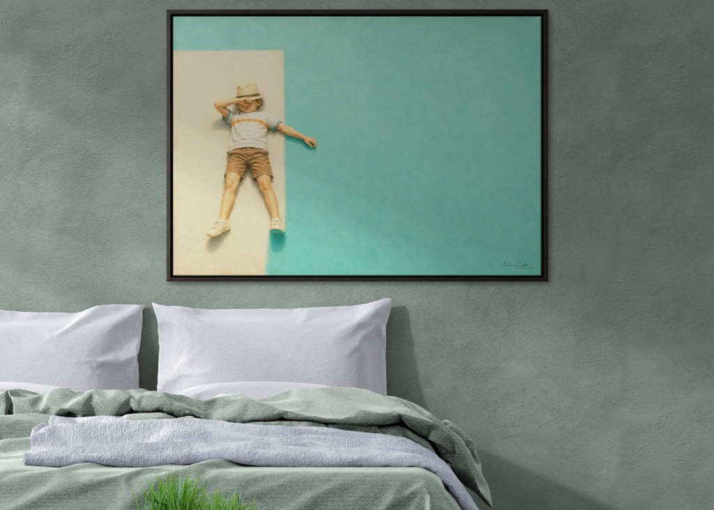 Childhood Memories VII | Framed Canvas | Minimalist Child Wall Art | Nostalgic Artwork