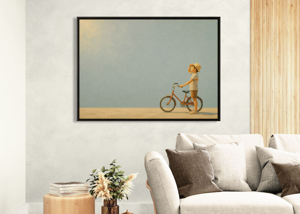 Childhood Memories V | Framed Canvas | Minimalist Child Wall Art | Nostalgic Artwork