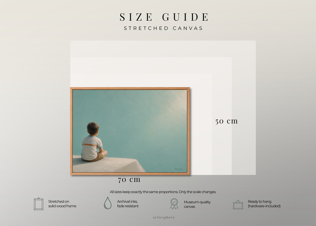 Childhood Memories I | Framed Canvas | Minimalist Wall Art | Nostalgic Child Artwork | Premium Framed Canvas