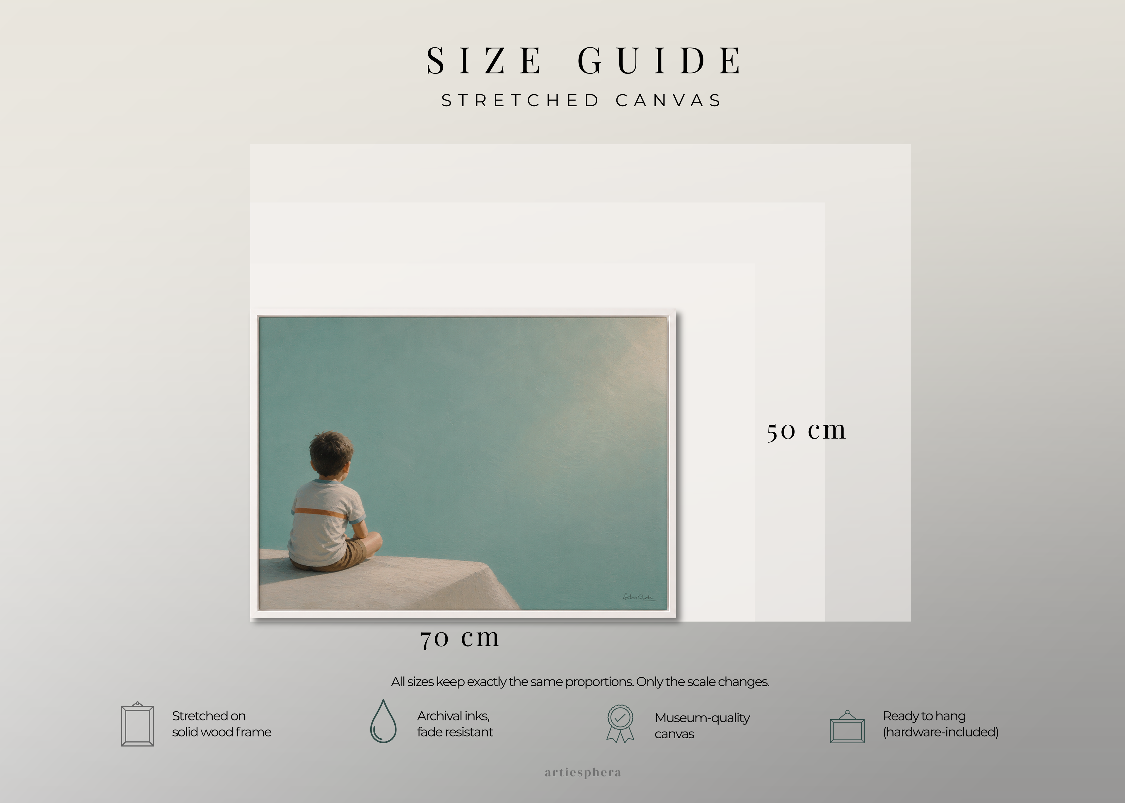 Childhood Memories I | Framed Canvas | Minimalist Wall Art | Nostalgic Child Artwork | Premium Framed Canvas