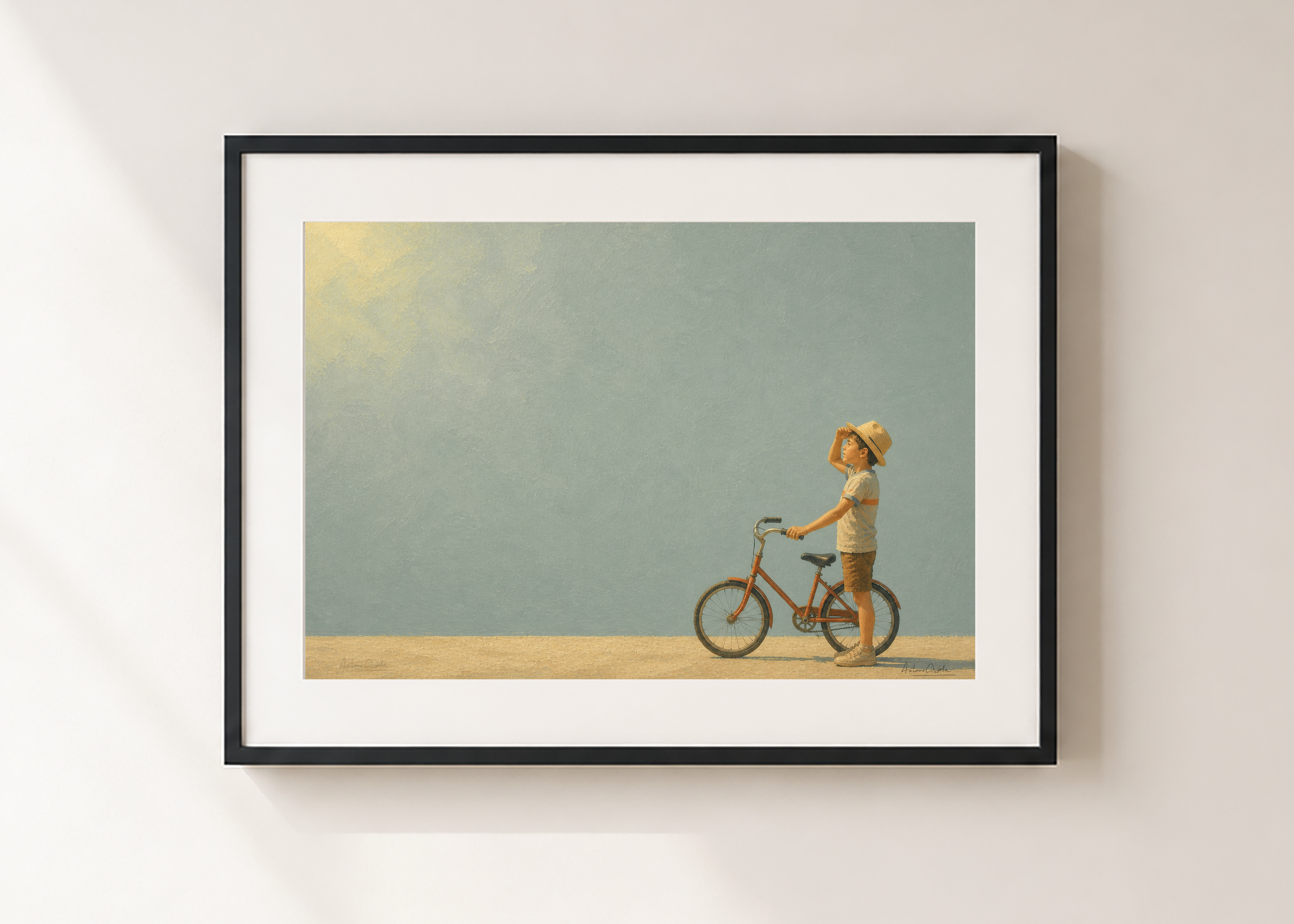 Childhood Memories V | Framed Fine Art Print | Minimalist Wall Art | Nostalgic Child Artwork | Museum-Quality Giclée Print