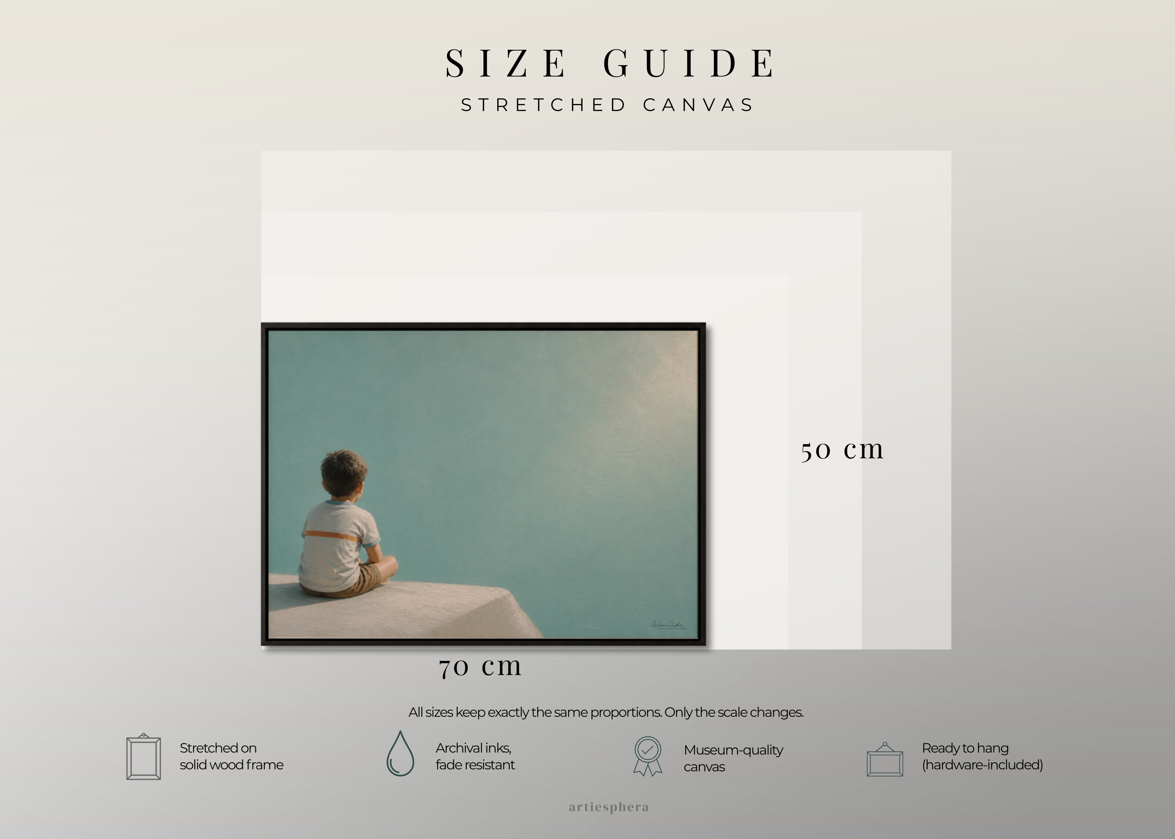 Childhood Memories I | Framed Canvas | Minimalist Wall Art | Nostalgic Child Artwork | Premium Framed Canvas
