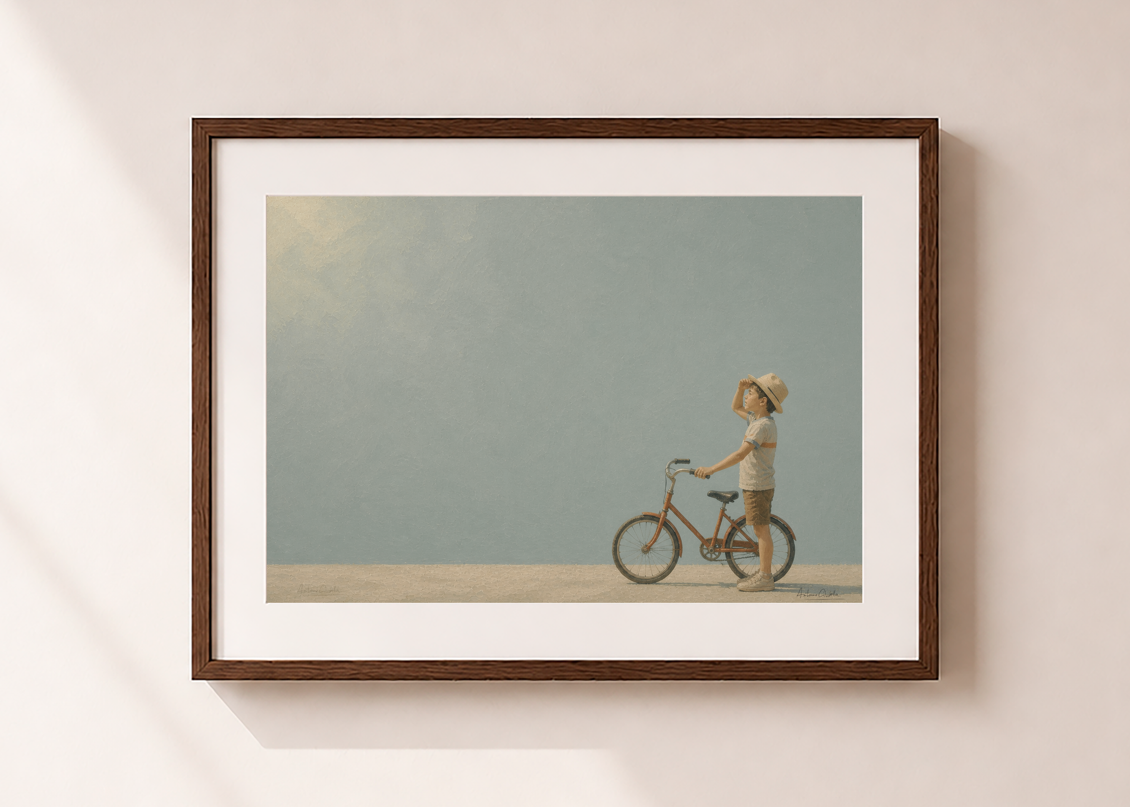 Childhood Memories V | Framed Fine Art Print | Minimalist Wall Art | Nostalgic Child Artwork | Museum-Quality Giclée Print