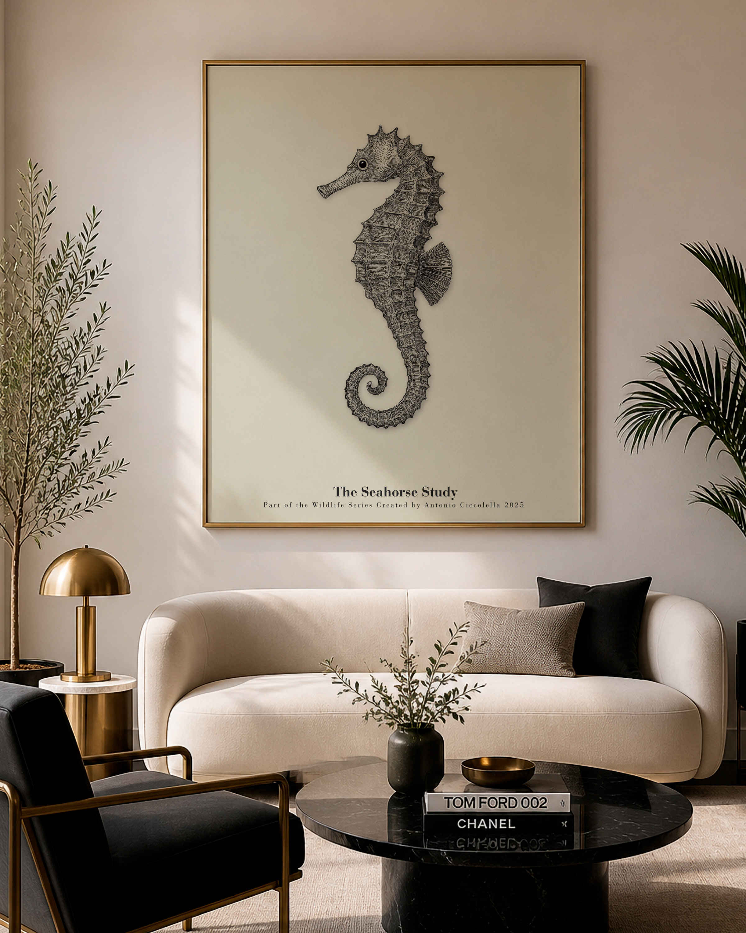 The Seahorse Study | Vintage Seahorse Fine Art Print