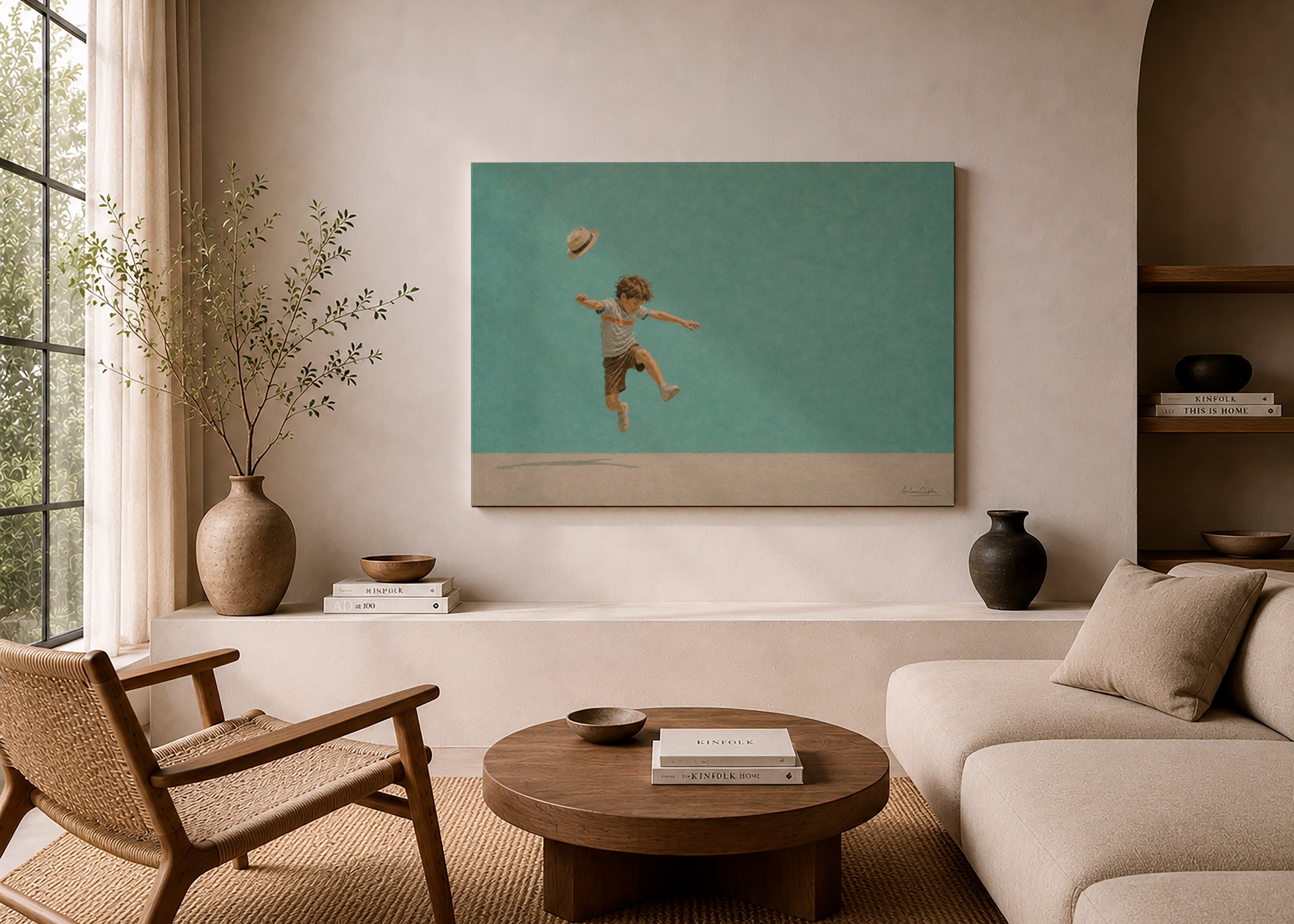 Childhood Memories VI | Canvas Print | Stretched Canvas | Minimalist Wall Art | Nostalgic Child Artwork | Museum-Quality Giclée Canvas