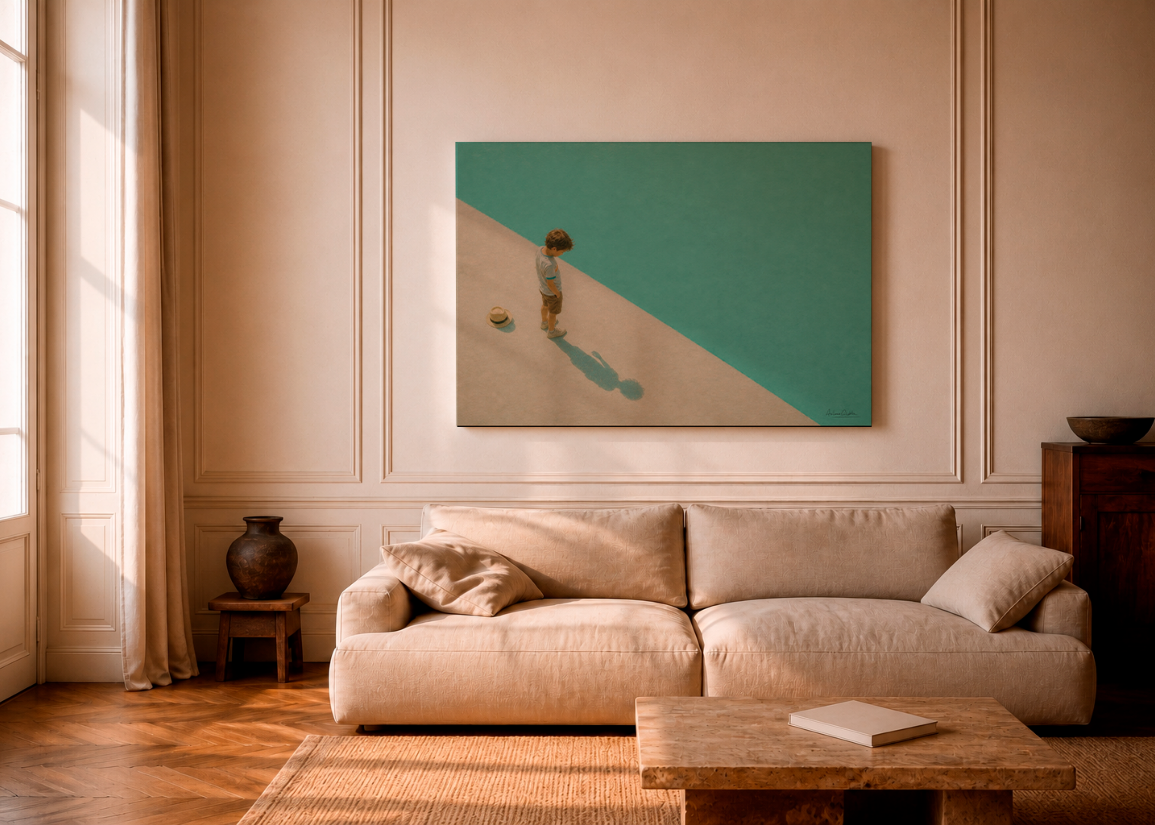 Childhood Memories VIII | Canvas Print | Stretched Canvas | Minimalist Wall Art | Nostalgic Child Artwork | Museum-Quality Giclée Canvas