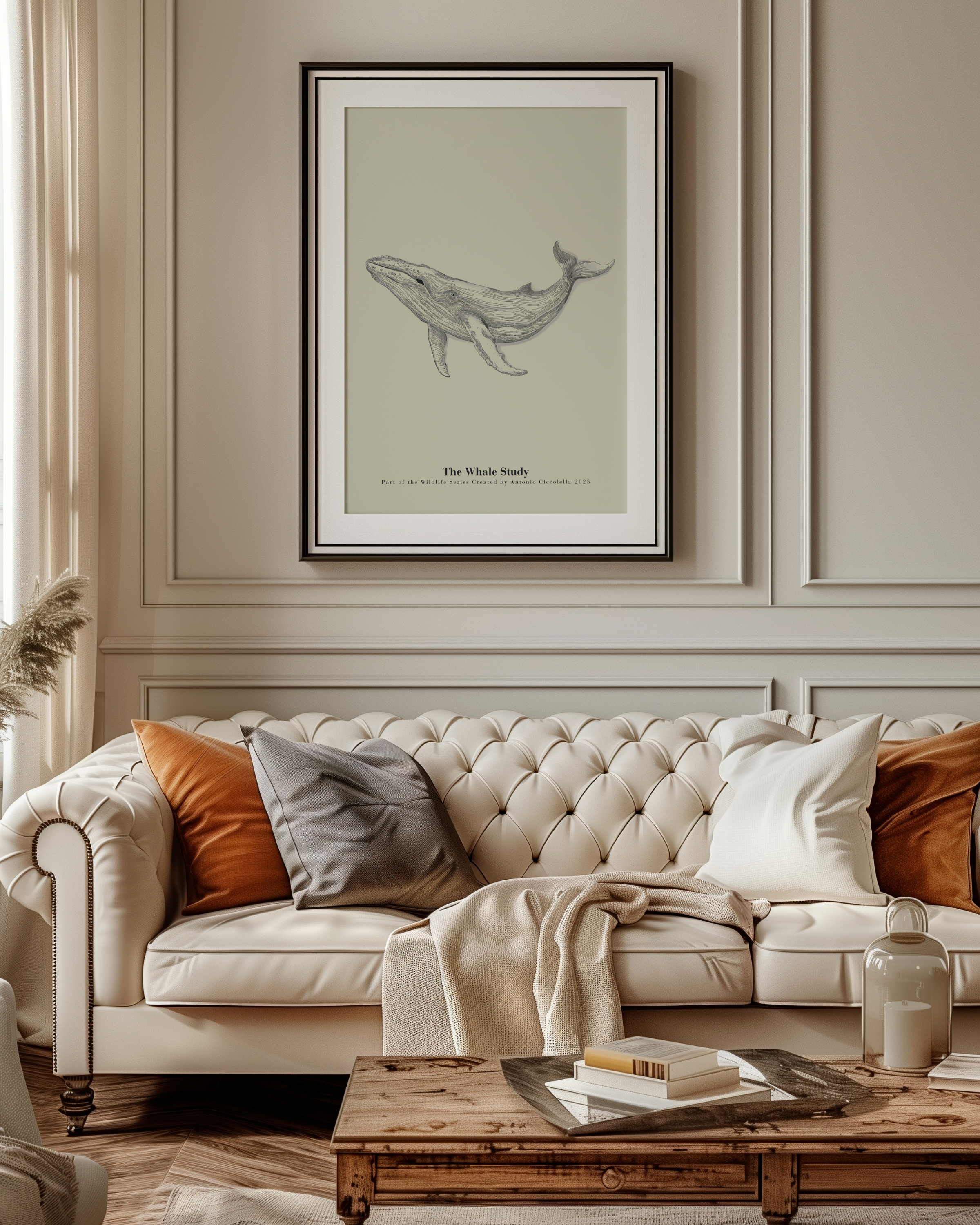The Whale Study | Framed Whale Wall Art