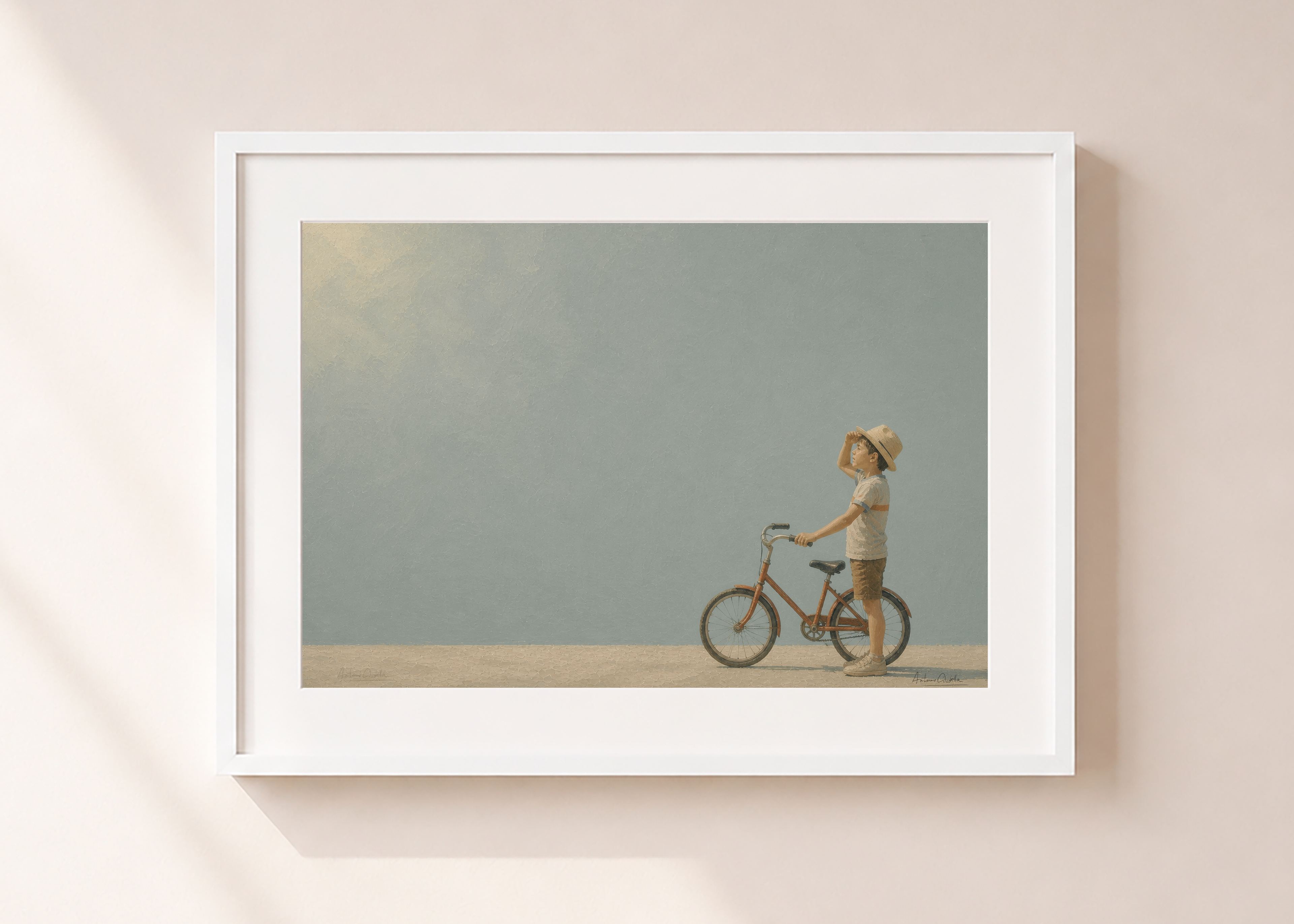 Childhood Memories V | Framed Fine Art Print | Minimalist Wall Art | Nostalgic Child Artwork | Museum-Quality Giclée Print