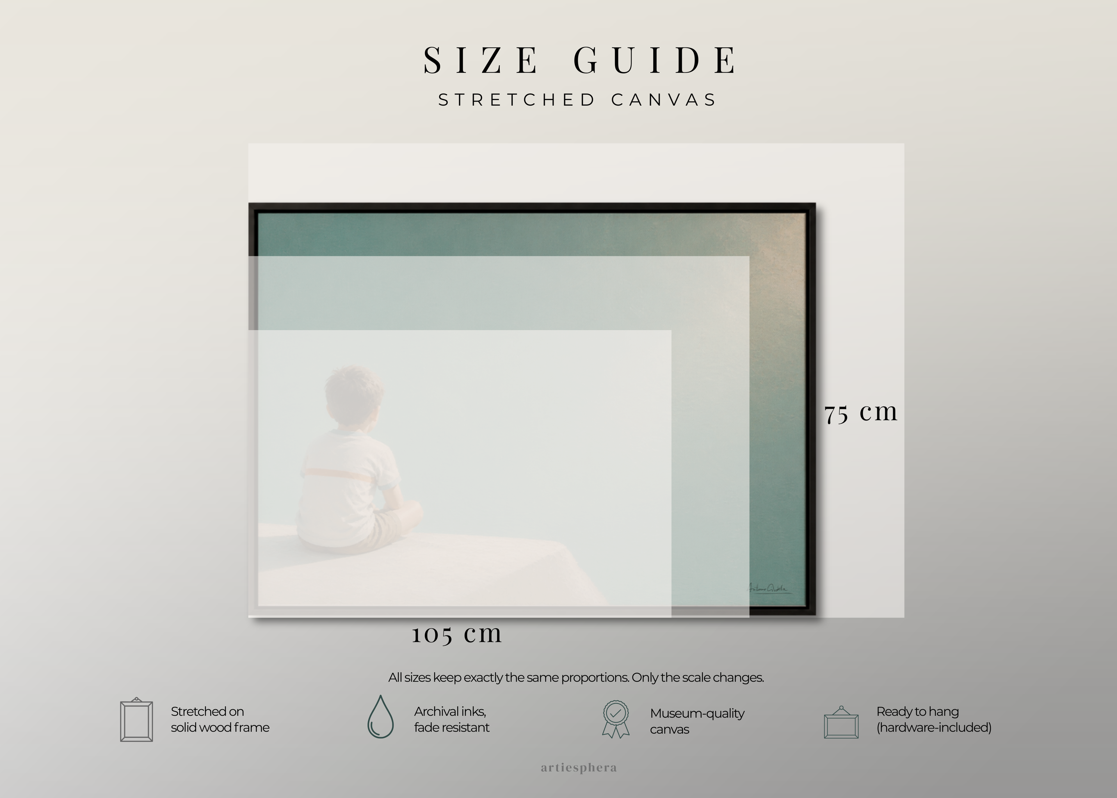 Childhood Memories I | Framed Canvas | Minimalist Wall Art | Nostalgic Child Artwork | Premium Framed Canvas