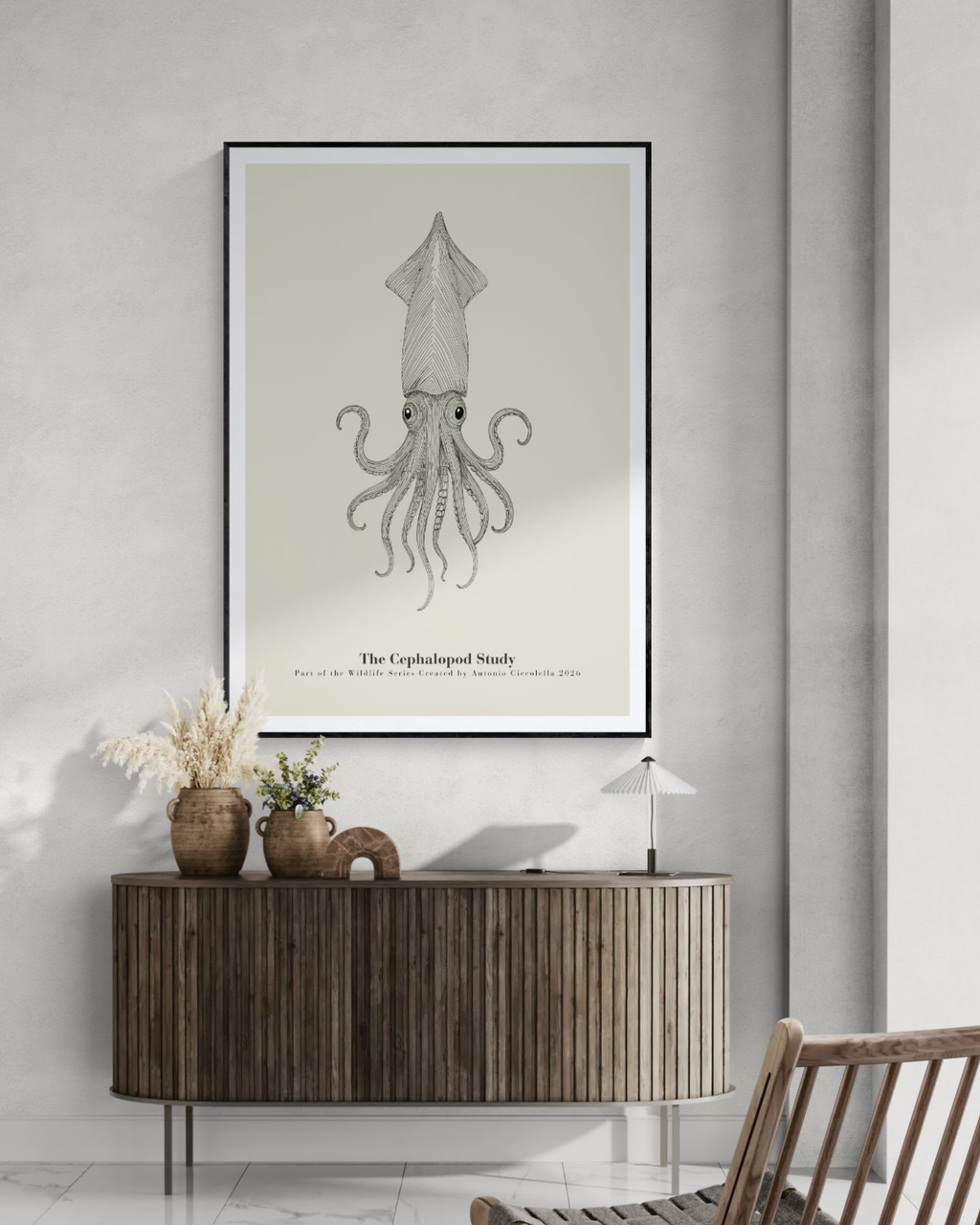 The Cephalopod Study | Vintage Squid Fine Art Print