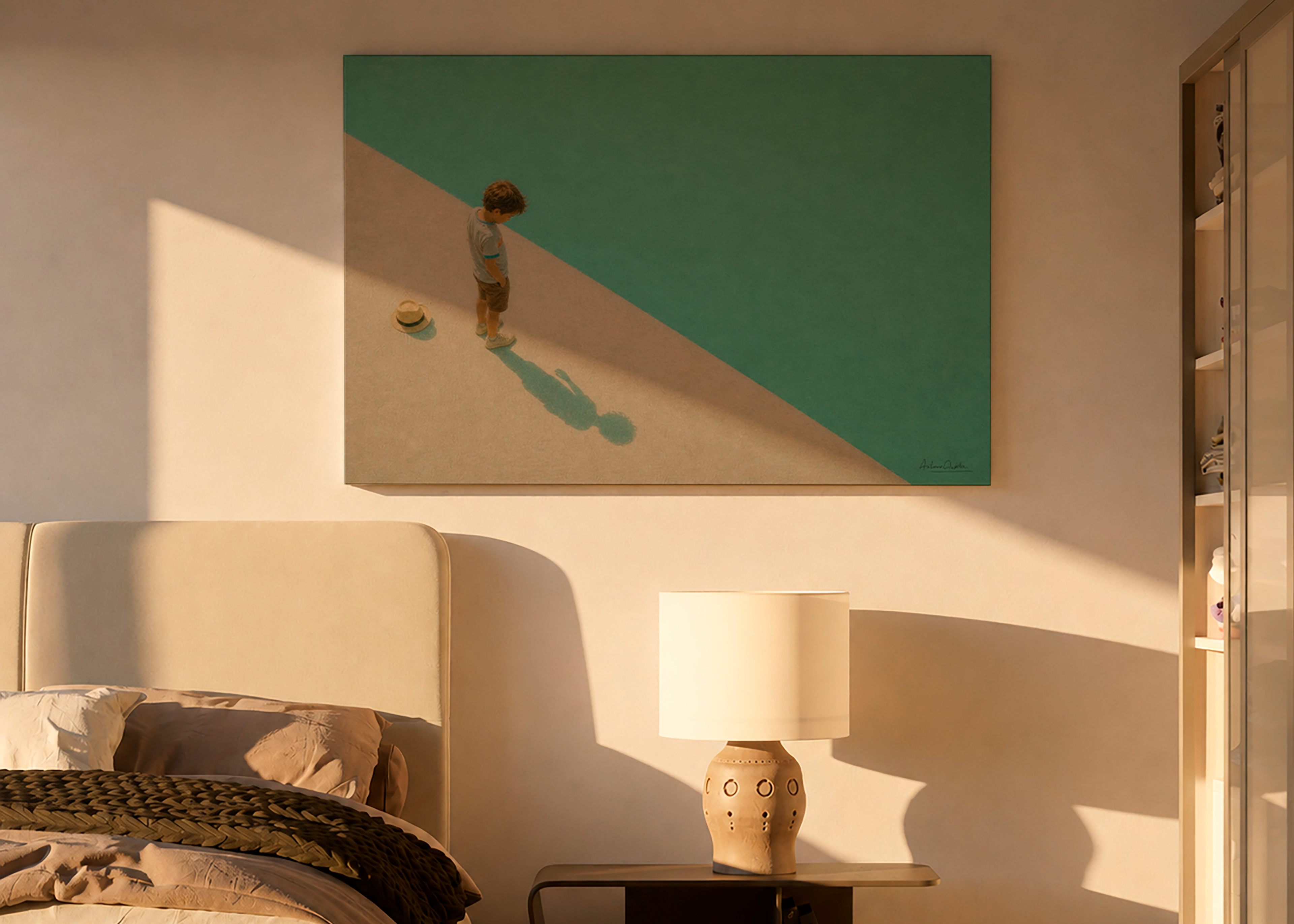 Childhood Memories VIII | Canvas Print | Stretched Canvas | Minimalist Wall Art | Nostalgic Child Artwork | Museum-Quality Giclée Canvas