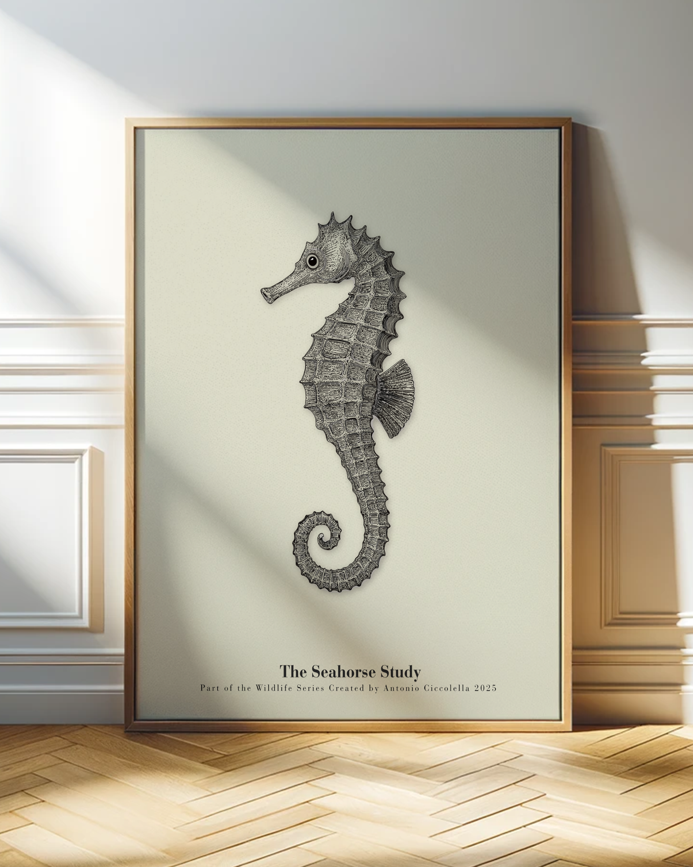 The Seahorse Study | Vintage Seahorse Fine Art Print