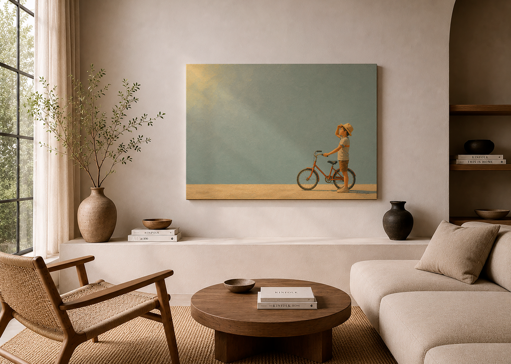 Childhood Memories V | Canvas Print | Stretched Canvas | Minimalist Wall Art | Nostalgic Child Artwork | Museum-Quality Giclée Canvas