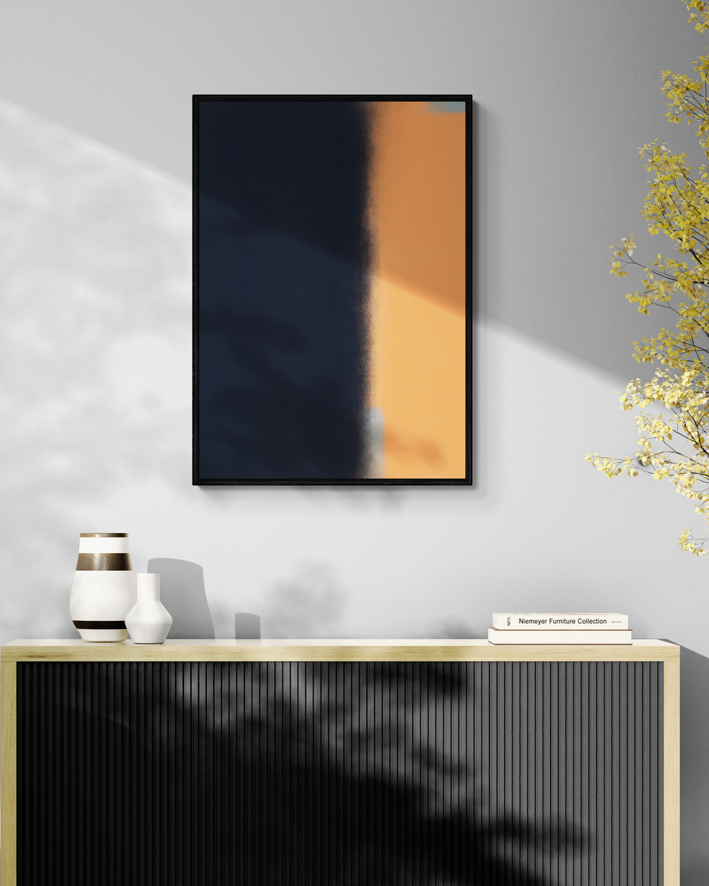 Obsidian Echo | Minimalist Abstract Fine Art Print