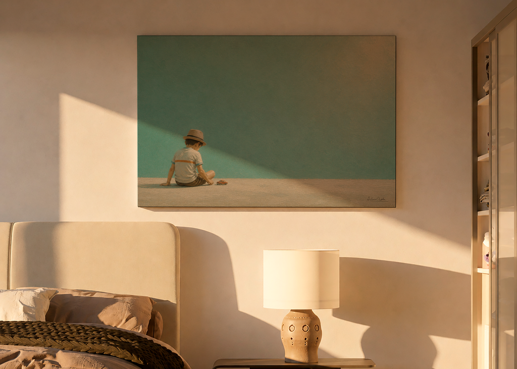 Childhood Memories IV | Canvas Print | Stretched Canvas | Minimalist Wall Art | Nostalgic Child Artwork | Museum-Quality Giclée Canvas