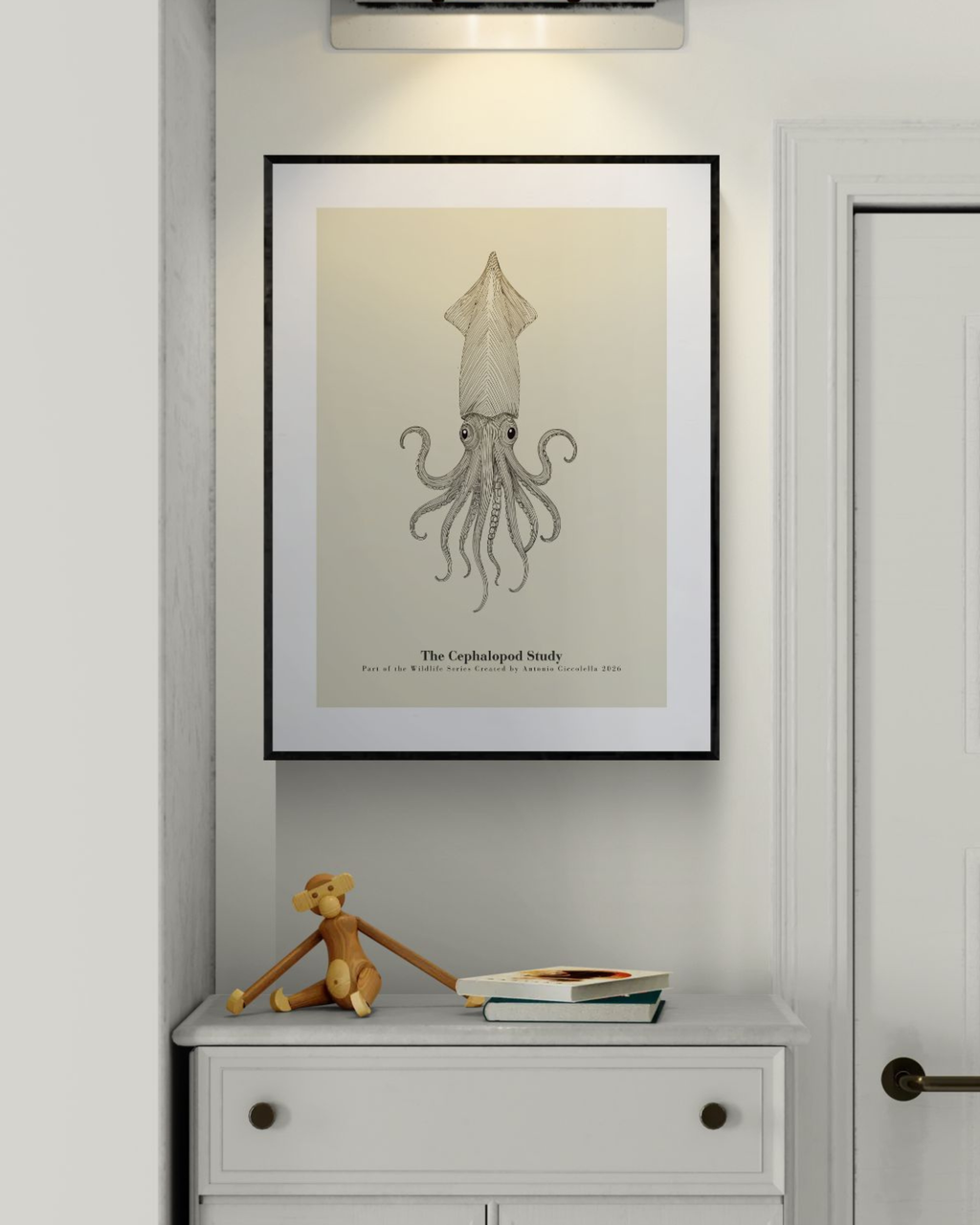 The Cephalopod Study | Vintage Squid Fine Art Print
