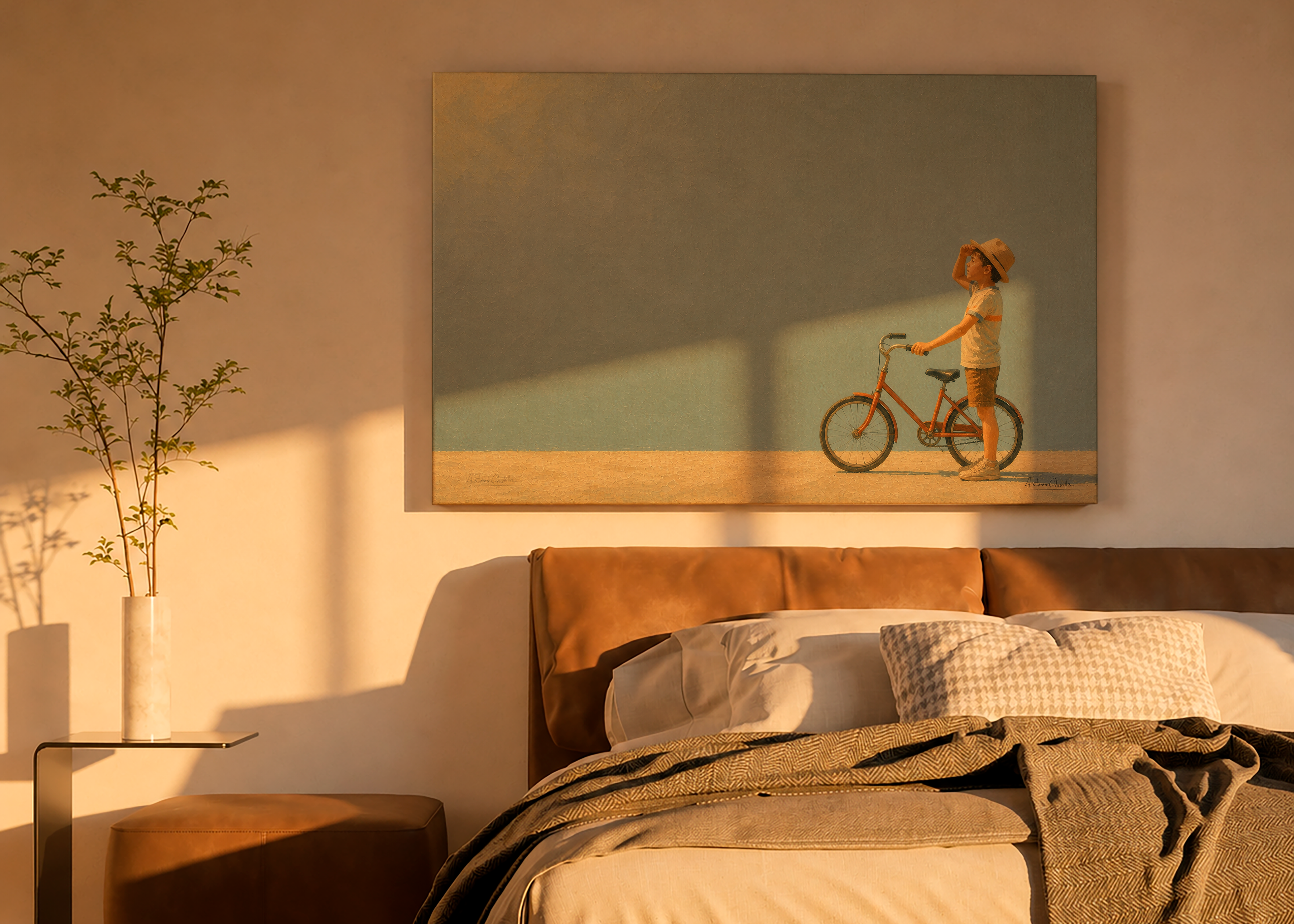 Childhood Memories V | Canvas Print | Stretched Canvas | Minimalist Wall Art | Nostalgic Child Artwork | Museum-Quality Giclée Canvas