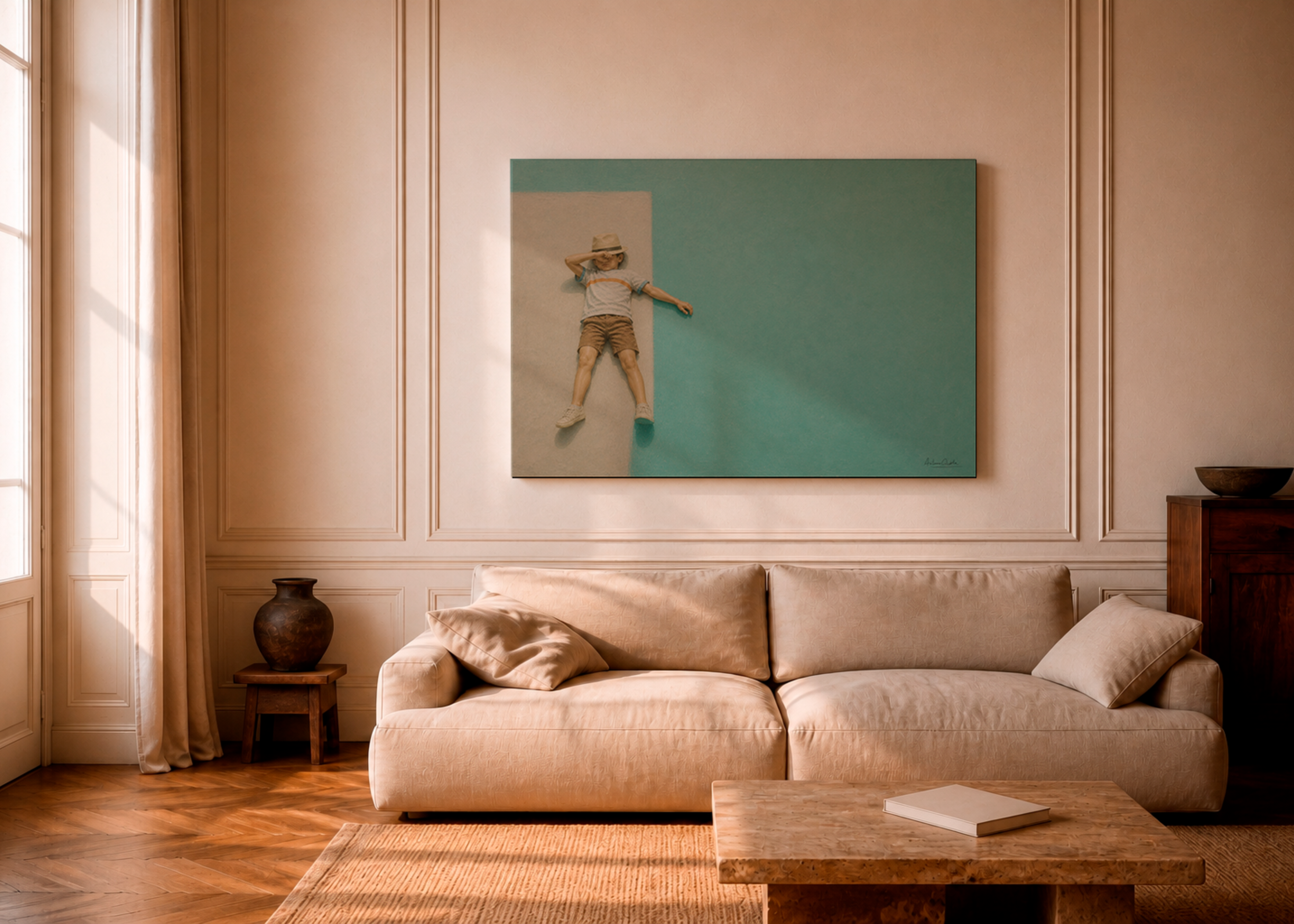 Childhood Memories VII | Canvas Print | Stretched Canvas | Minimalist Wall Art | Nostalgic Child Artwork | Museum-Quality Giclée Canvas