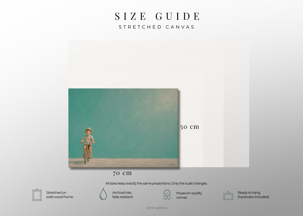 Childhood Memories II | Canvas Print | Stretched Canvas | Minimalist Wall Art | Nostalgic Child Artwork | Museum-Quality Giclée Canvas
