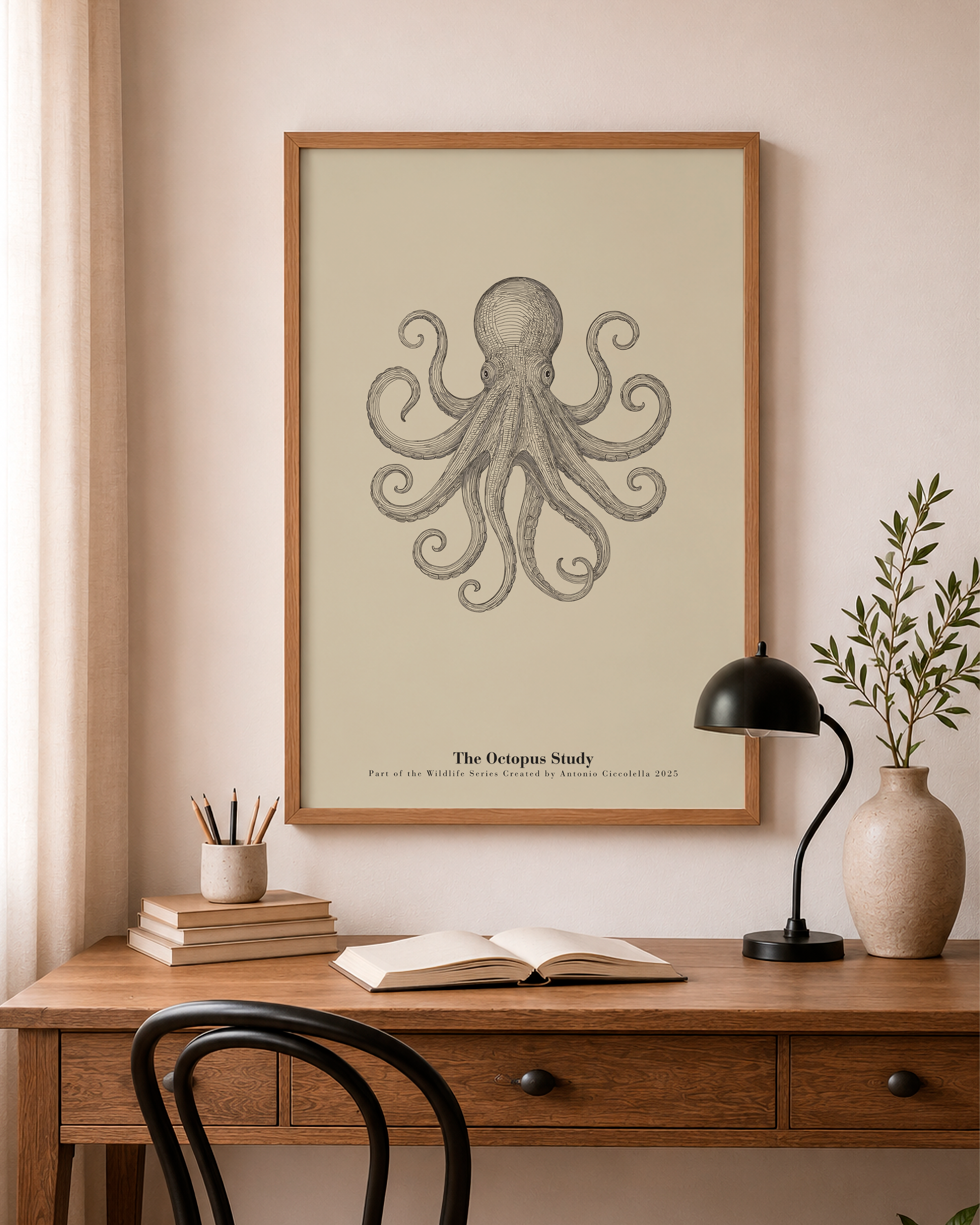 The Octopus Study | Vintage Octopus Fine Art Print