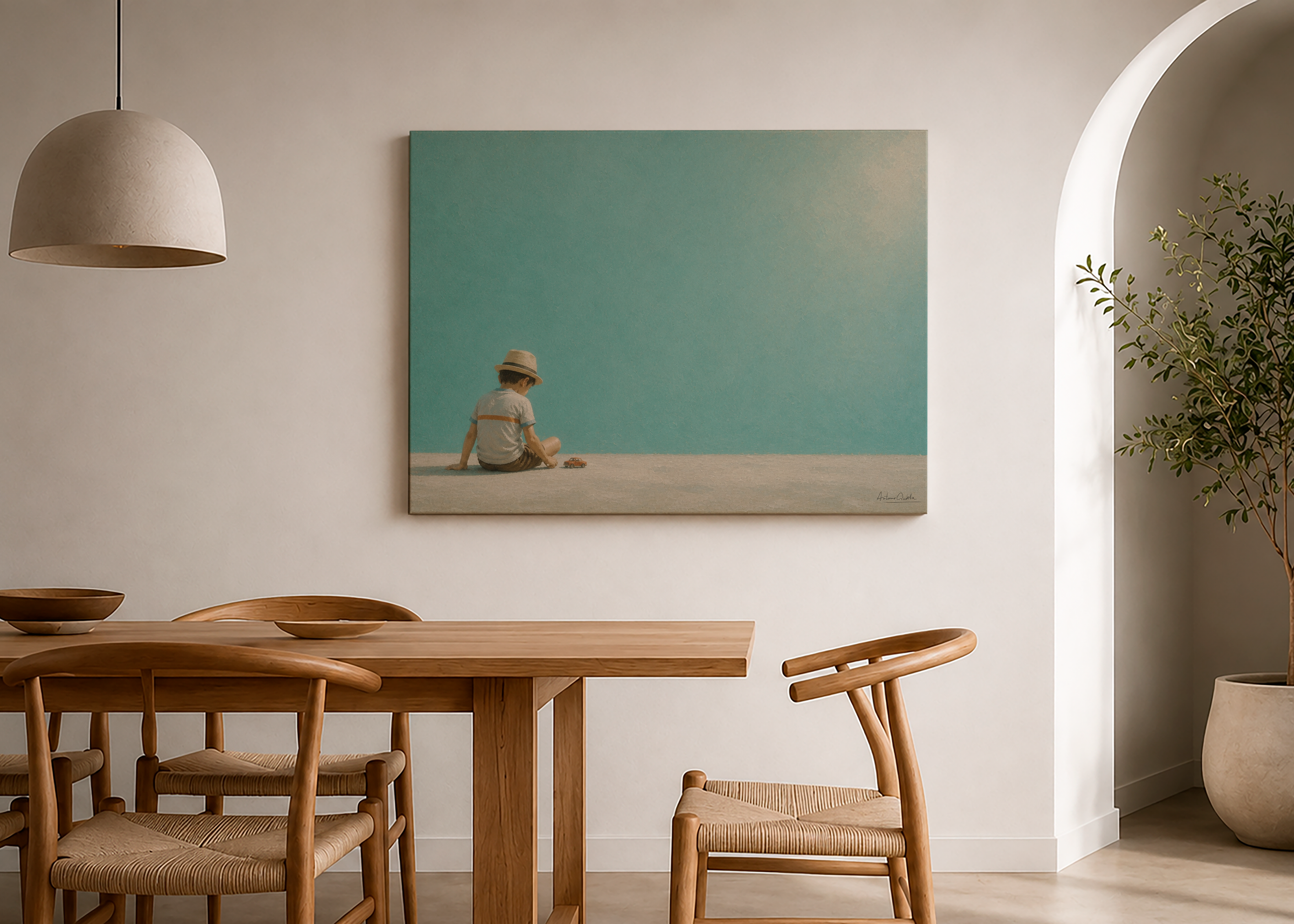 Childhood Memories IV | Canvas Print | Stretched Canvas | Minimalist Wall Art | Nostalgic Child Artwork | Museum-Quality Giclée Canvas