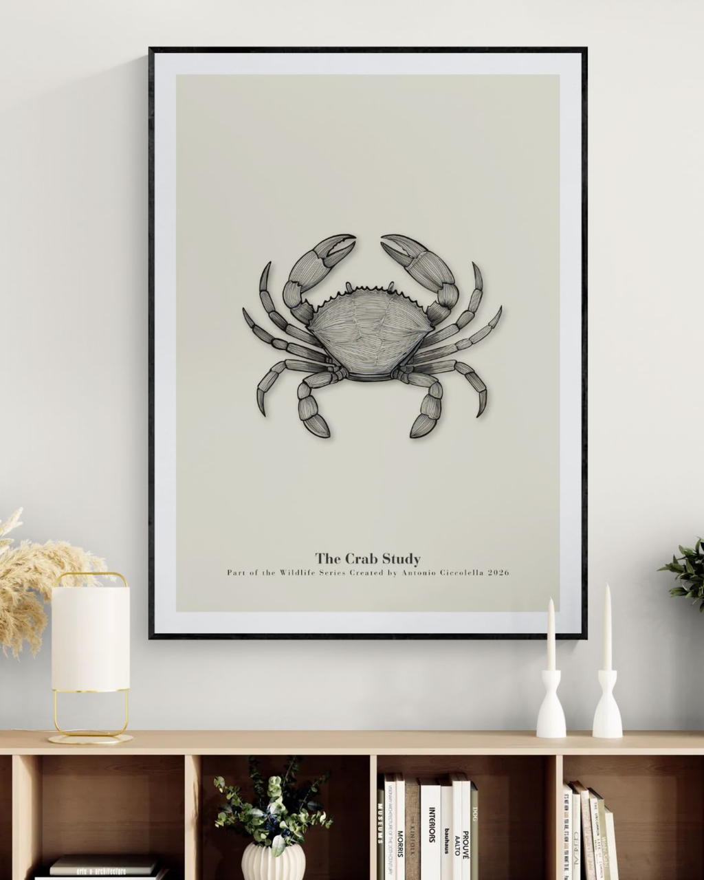The Crab Study | Vintage Crab Fine Art Print