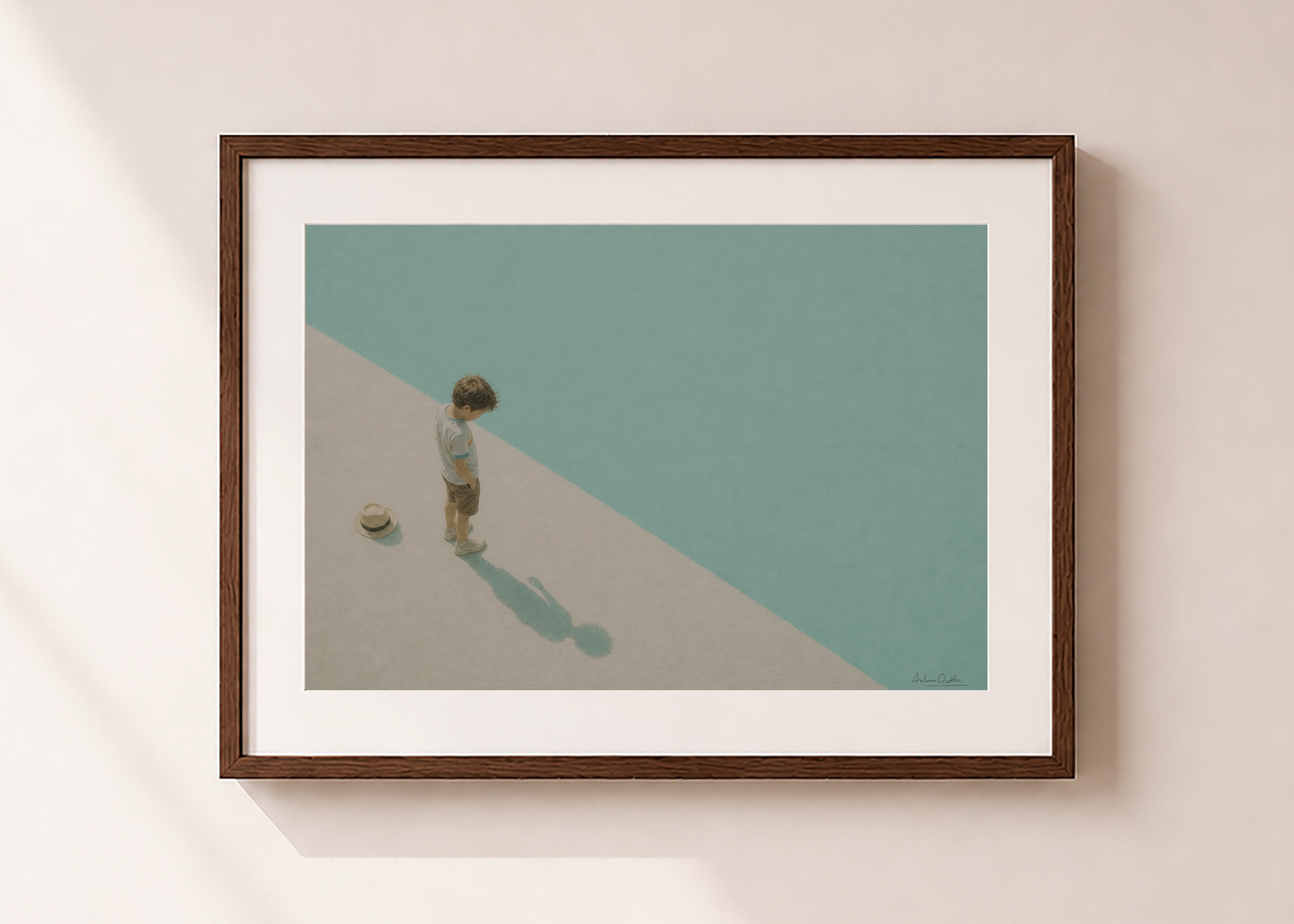 Childhood Memories VIII | Framed Fine Art Print | Minimalist Wall Art | Nostalgic Child Artwork | Museum-Quality Giclée Print
