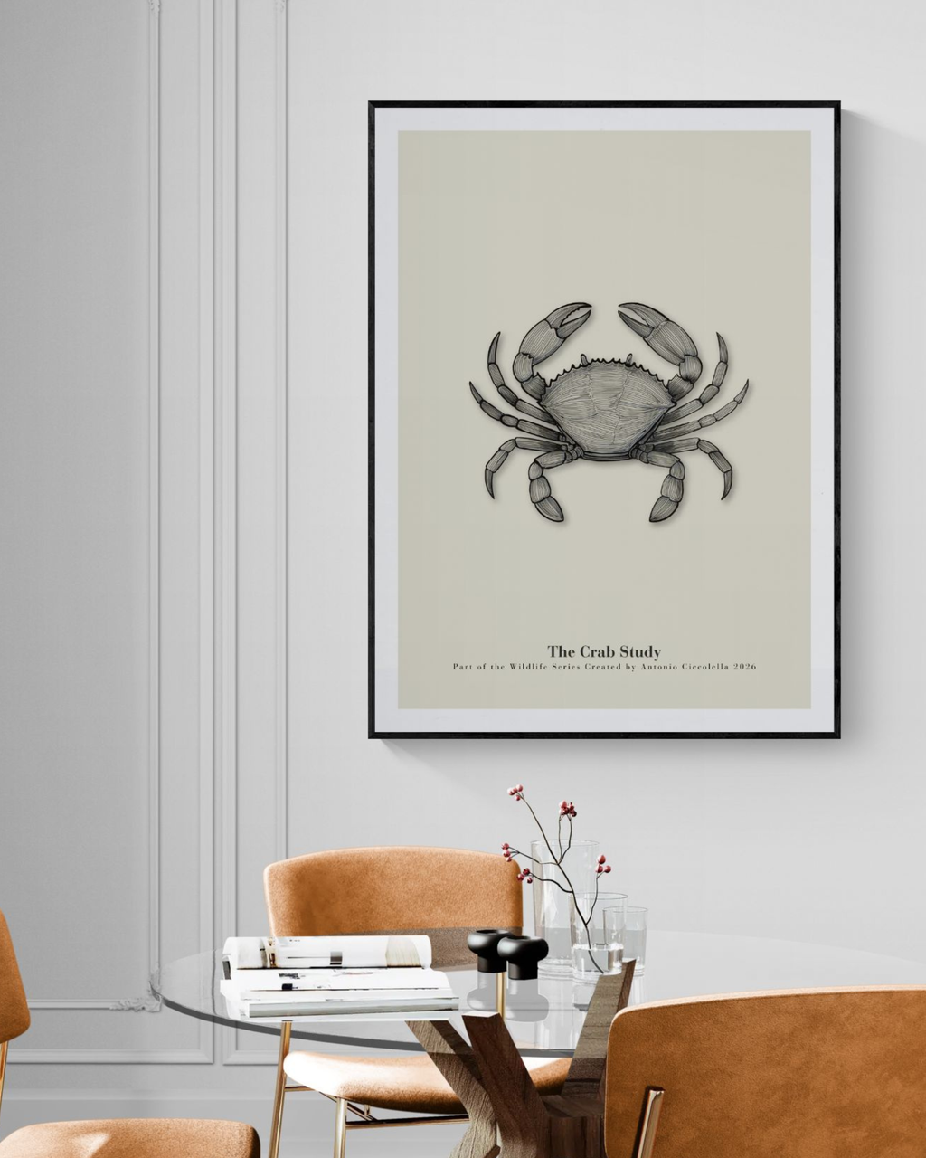 The Crab Study | Vintage Crab Fine Art Print