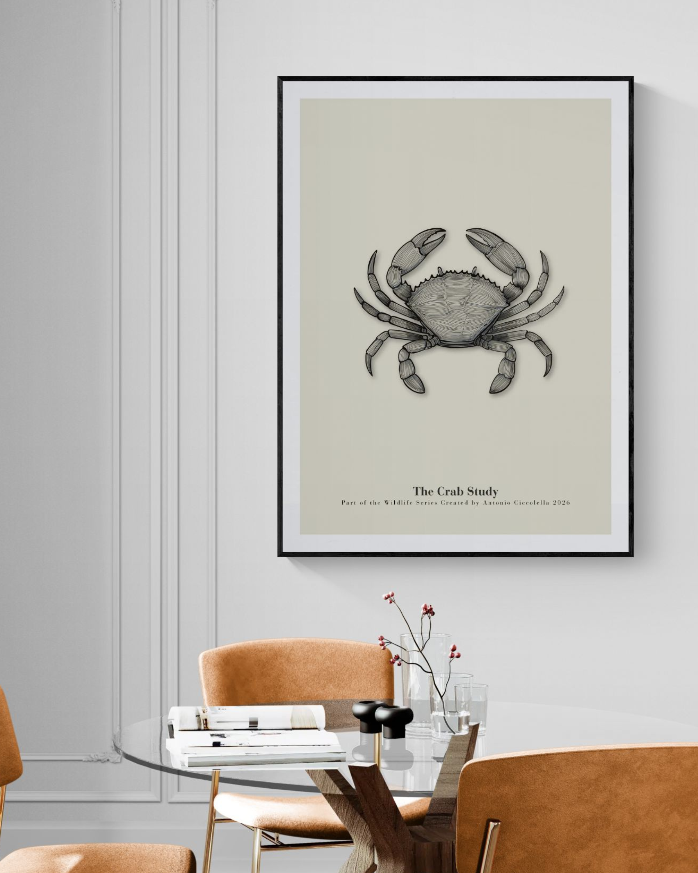 The Crab Study | Vintage Crab Fine Art Print