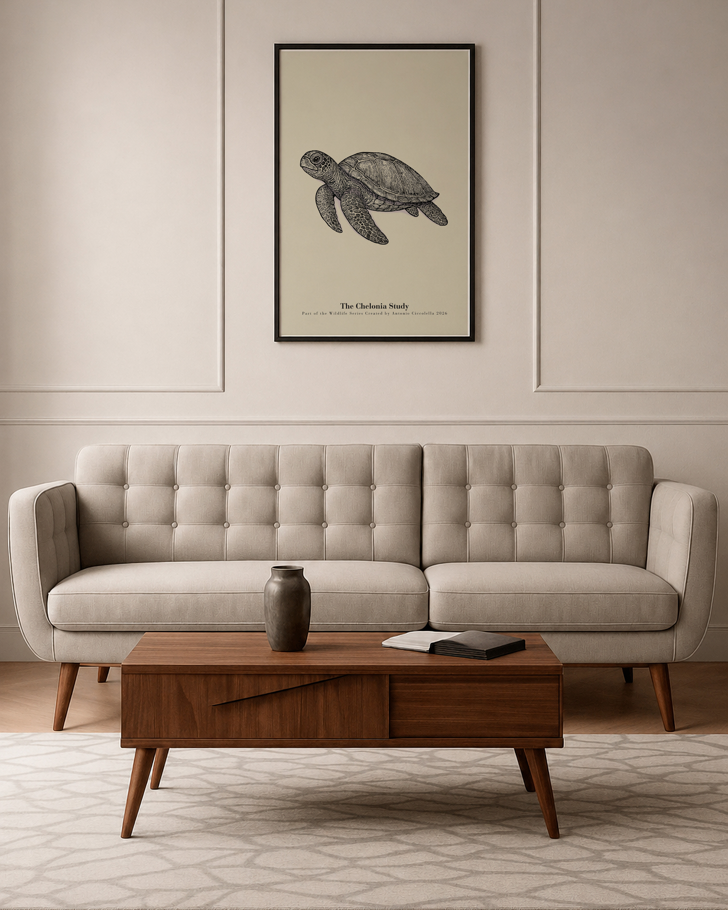 The Chelonia Study | Vintage Sea Turtle Fine Art Print