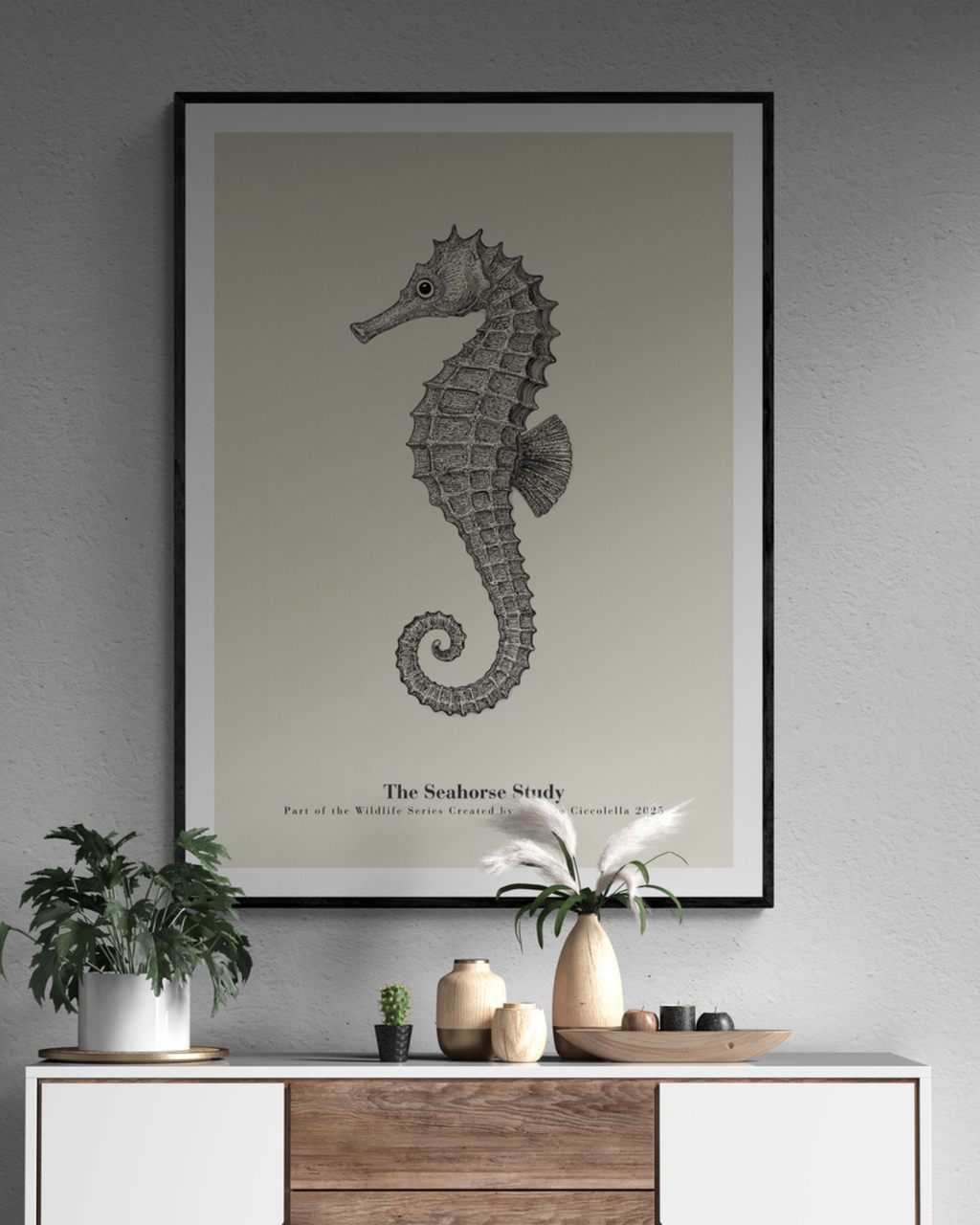 The Seahorse Study | Vintage Seahorse Fine Art Print