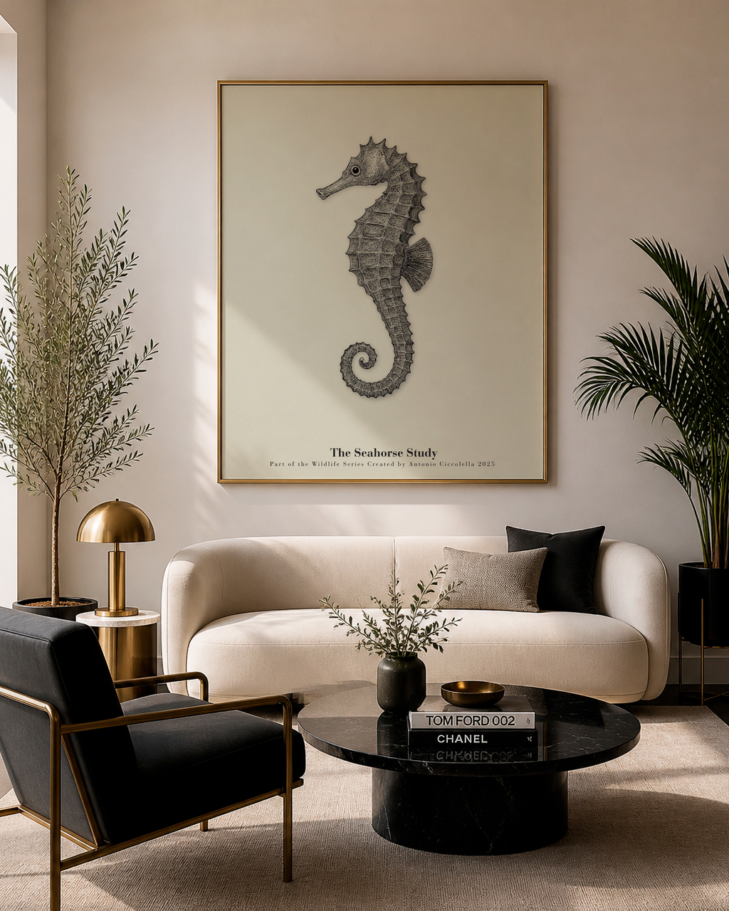The Seahorse Study | Vintage Seahorse Fine Art Print