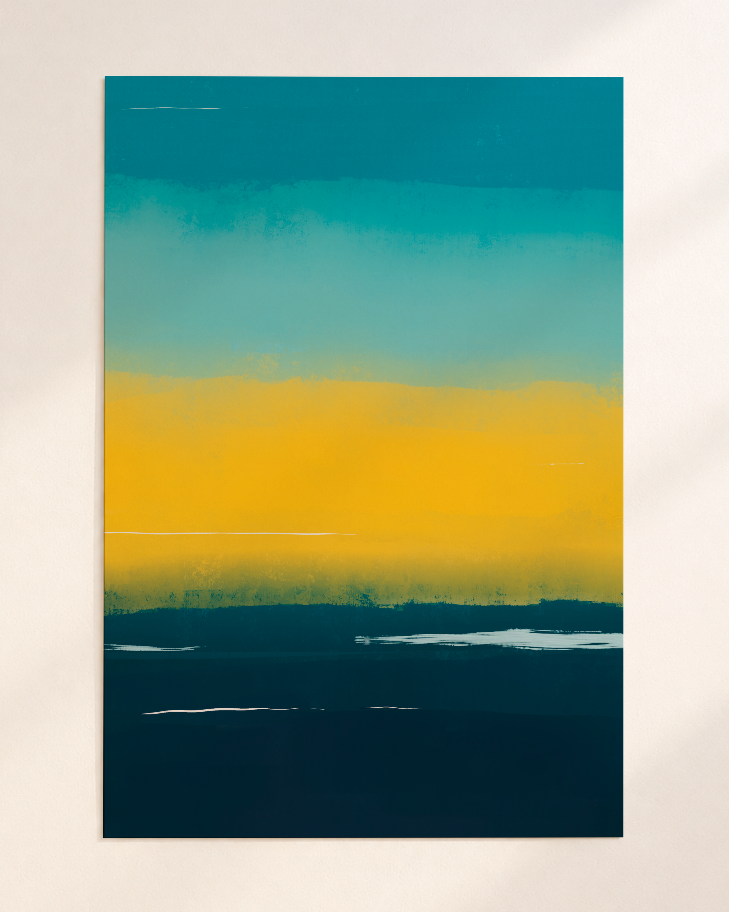 Golden Shore | Gallery Paper Abstract Coastal Wall Art