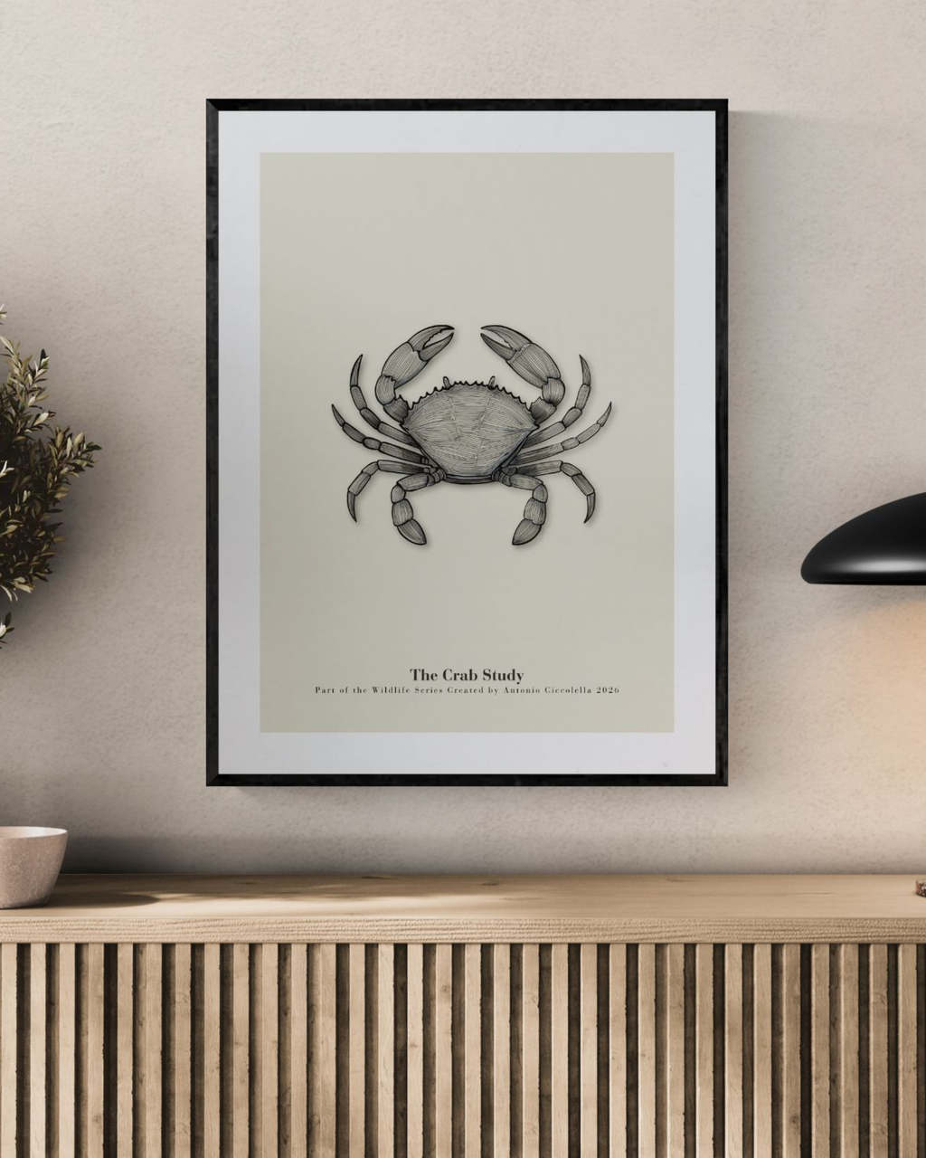 The Crab Study | Vintage Crab Fine Art Print