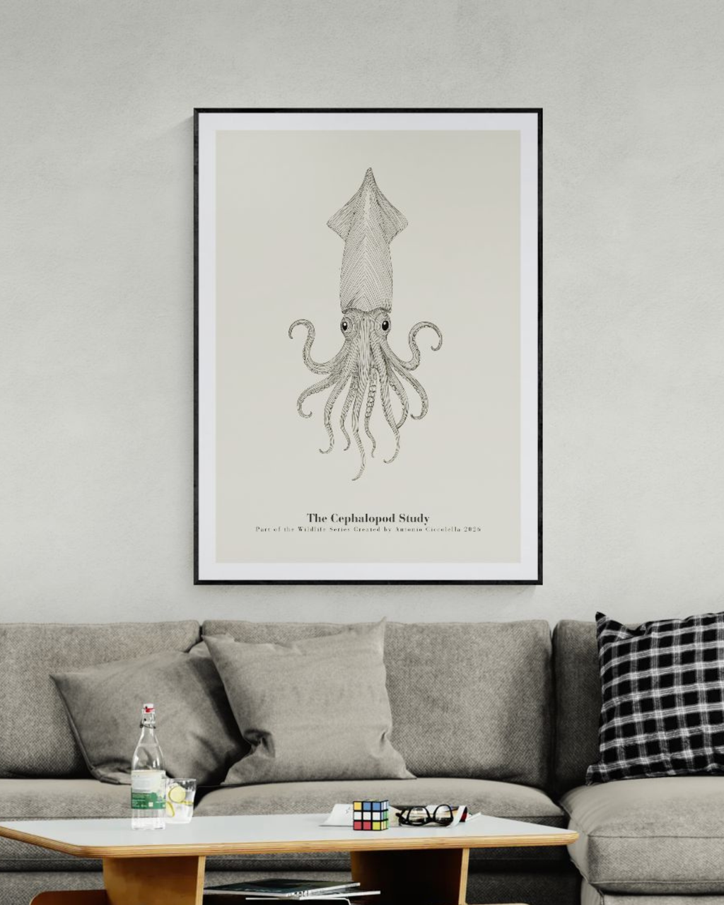 The Cephalopod Study | Vintage Squid Fine Art Print