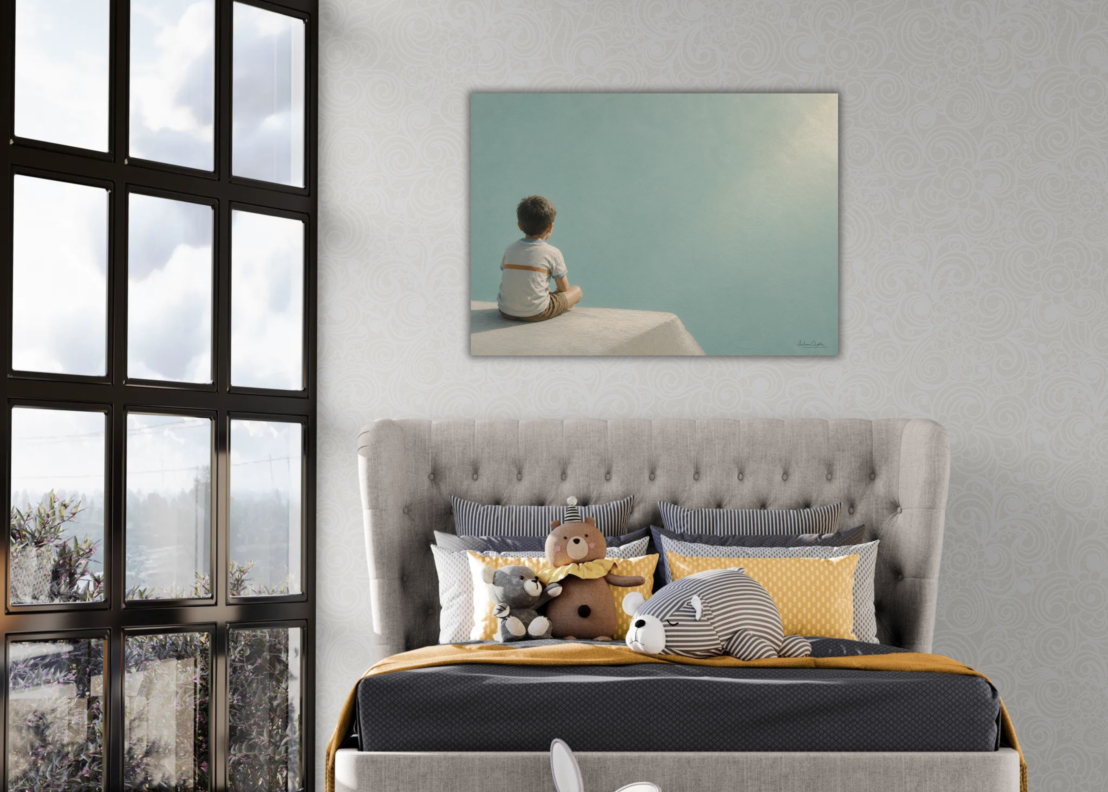 Childhood Memories I | Fine Art Print | Minimalist Wall Art | Nostalgic Child Artwork | Museum-Quality Giclée Print