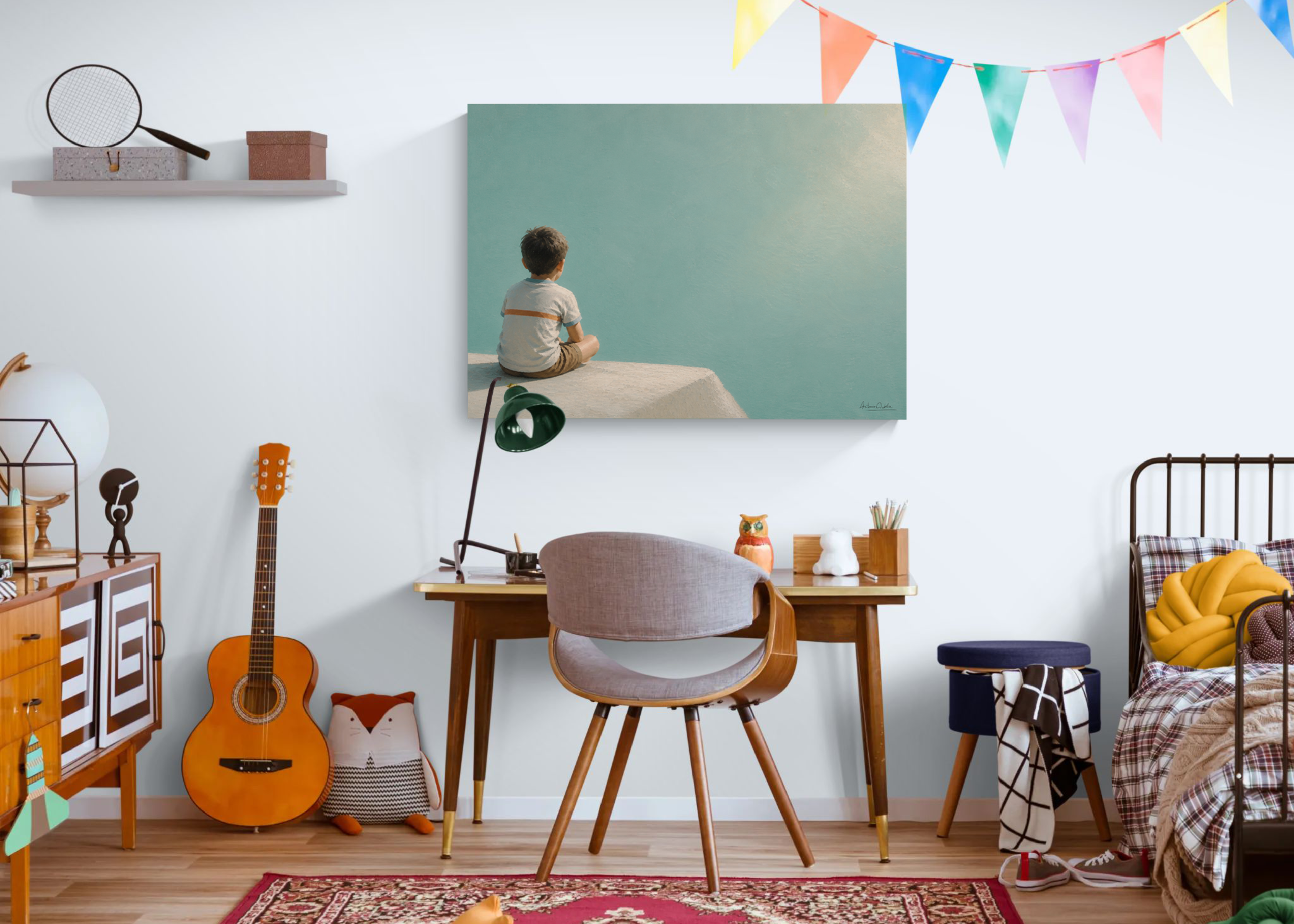 Childhood Memories I | Fine Art Print | Minimalist Wall Art | Nostalgic Child Artwork | Museum-Quality Giclée Print