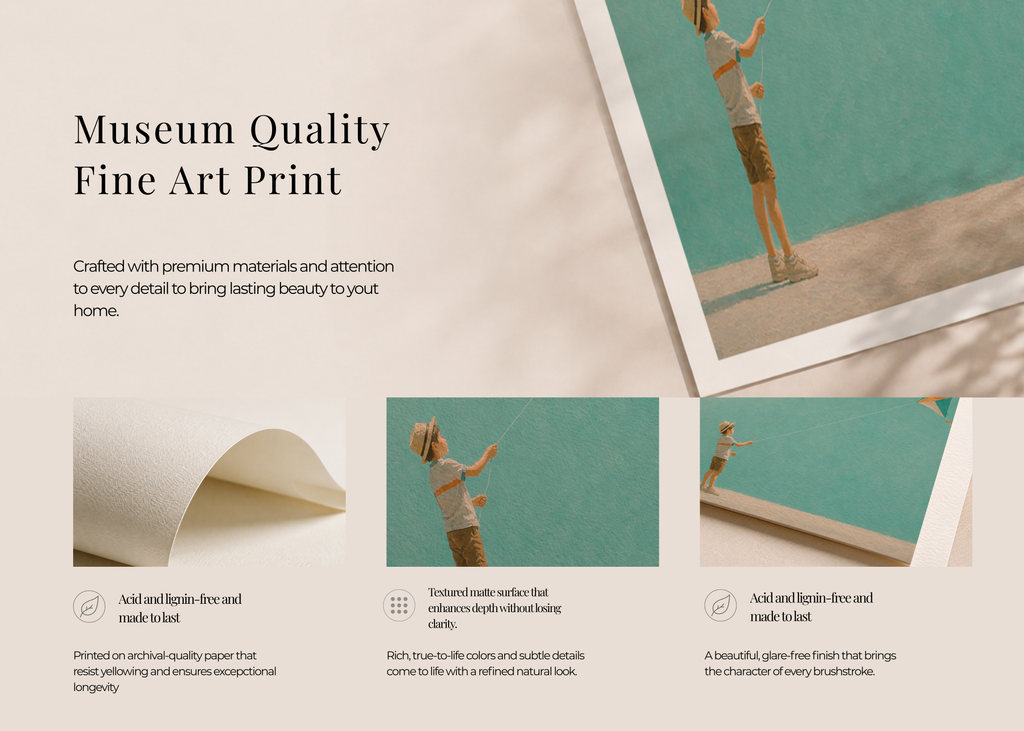 Childhood Memories III | Fine Art Print | Minimalist Wall Art | Nostalgic Child Artwork | Museum-Quality Giclée Print