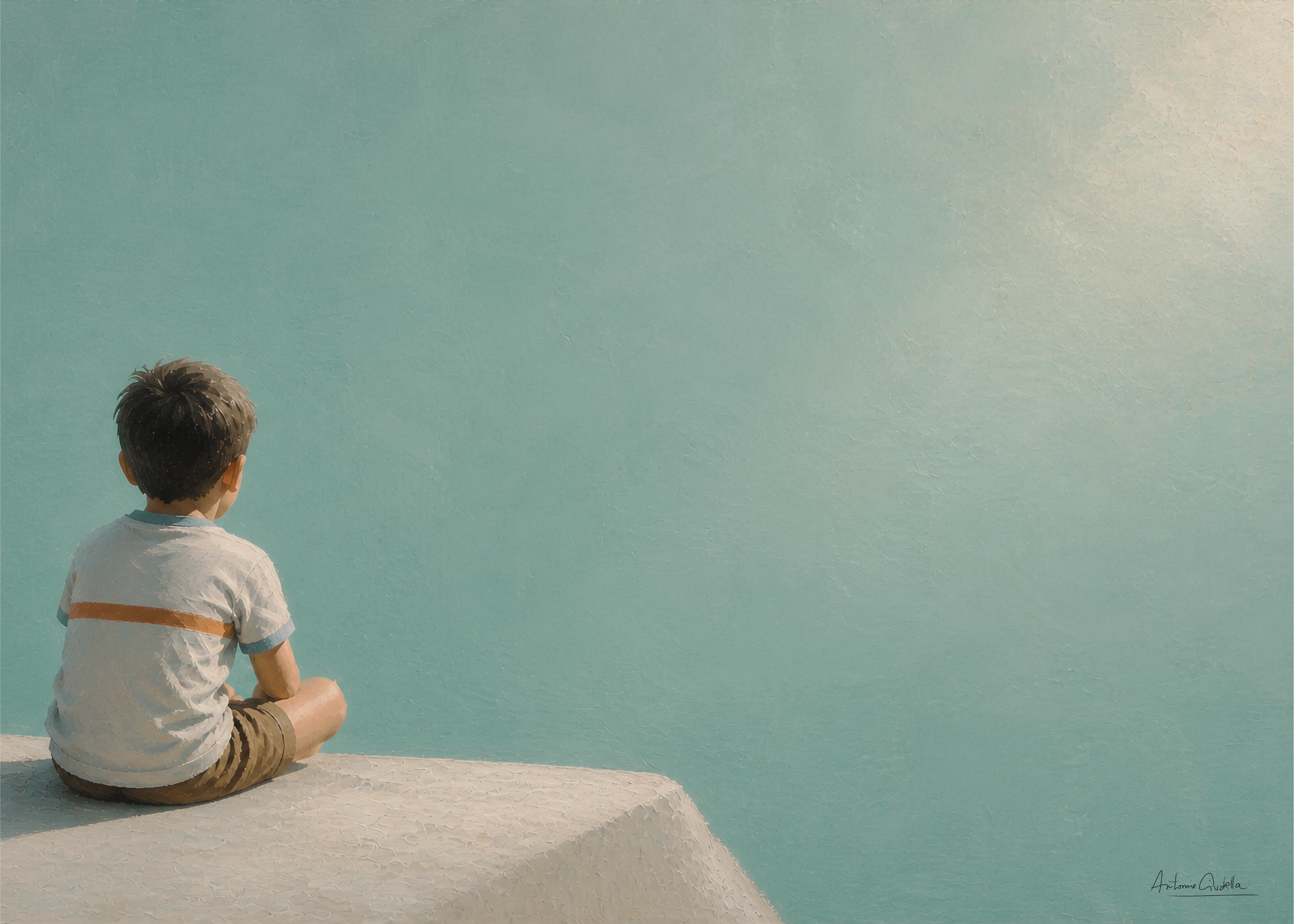 Childhood Memories I | Fine Art Print | Minimalist Wall Art | Nostalgic Child Artwork | Museum-Quality Giclée Print
