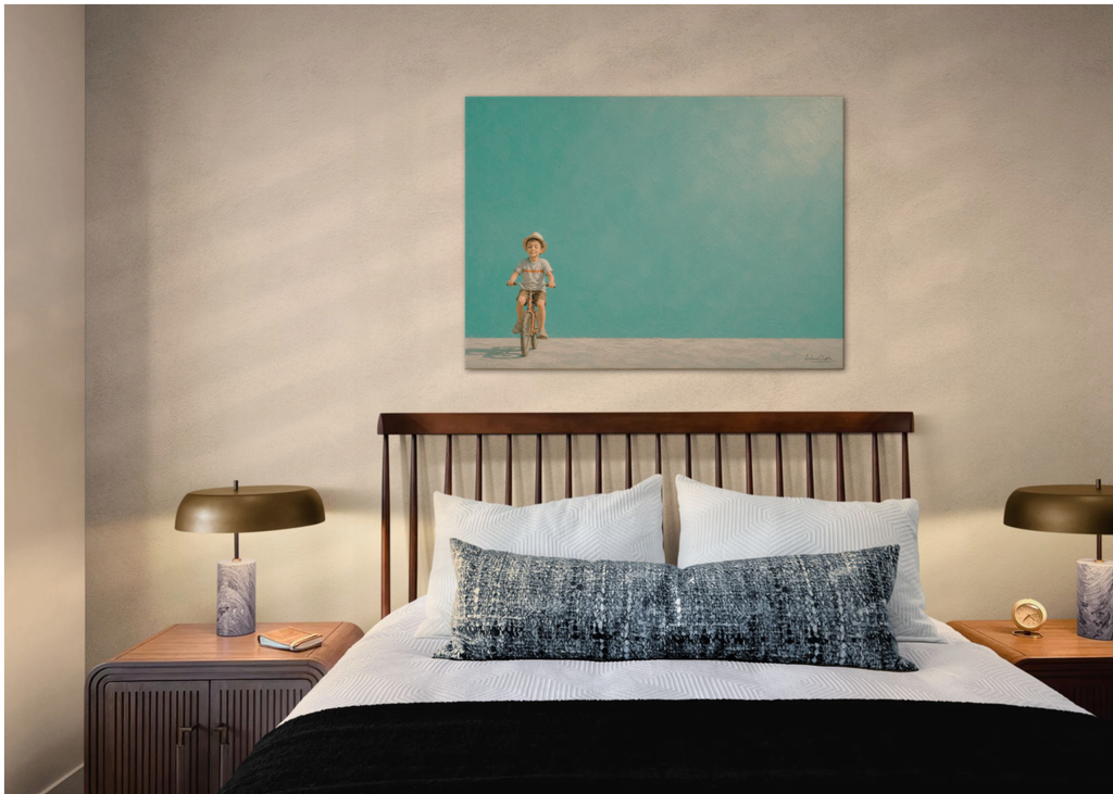 Childhood Memories II | Canvas Print | Stretched Canvas | Minimalist Wall Art | Nostalgic Child Artwork | Museum-Quality Giclée Canvas