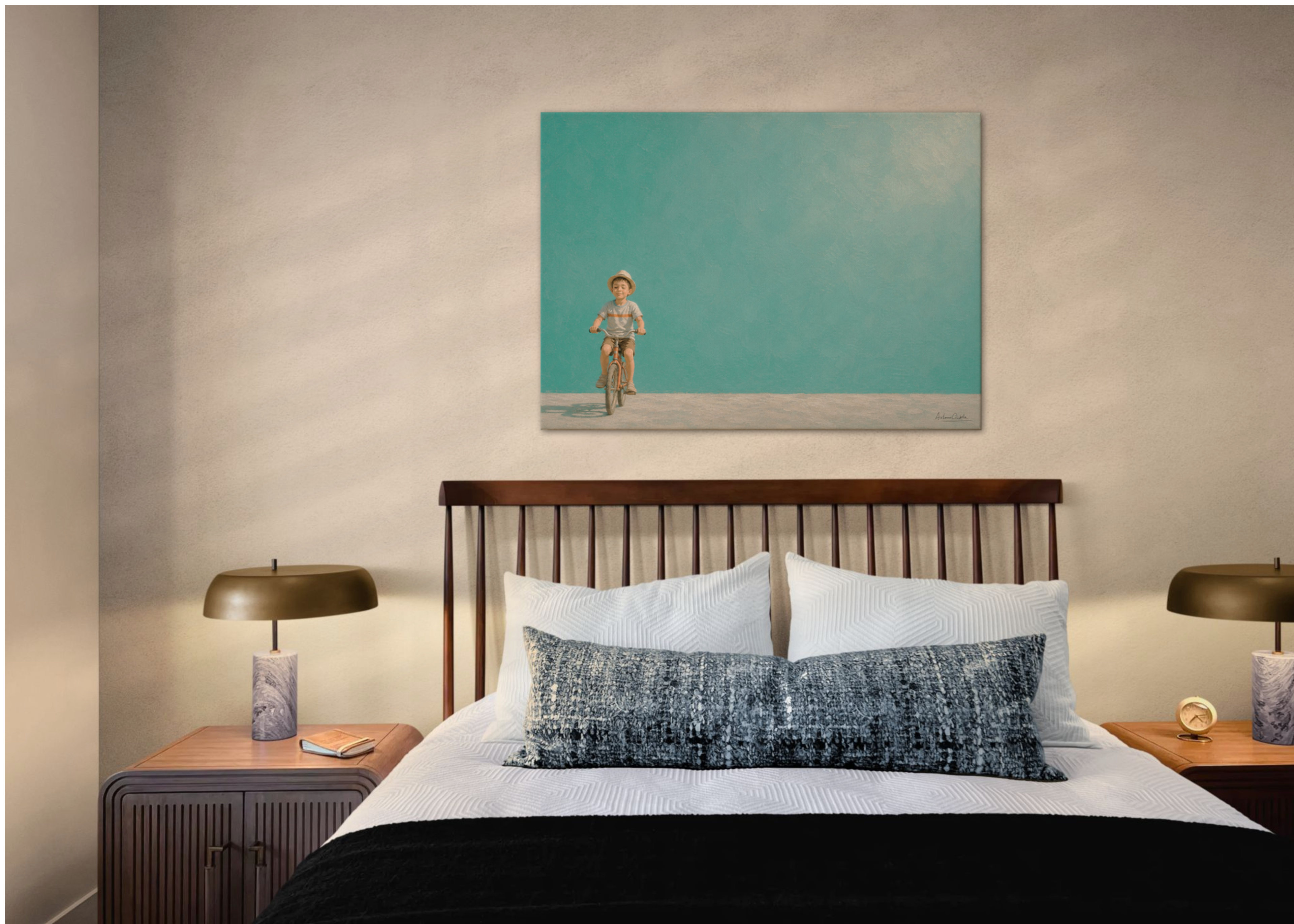 Childhood Memories II | Canvas Print | Stretched Canvas | Minimalist Wall Art | Nostalgic Child Artwork | Museum-Quality Giclée Canvas